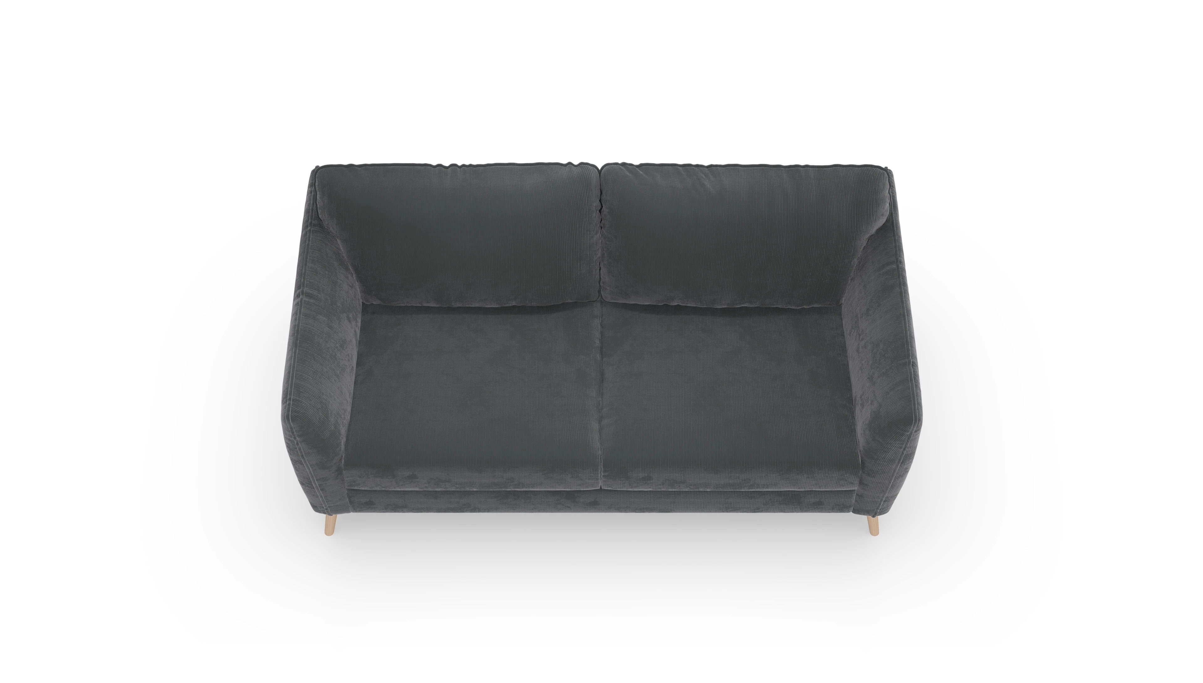 Schlafsofa Eriksen Ansicht des Produktes Eriksen 3-Sitzer in Cord grau