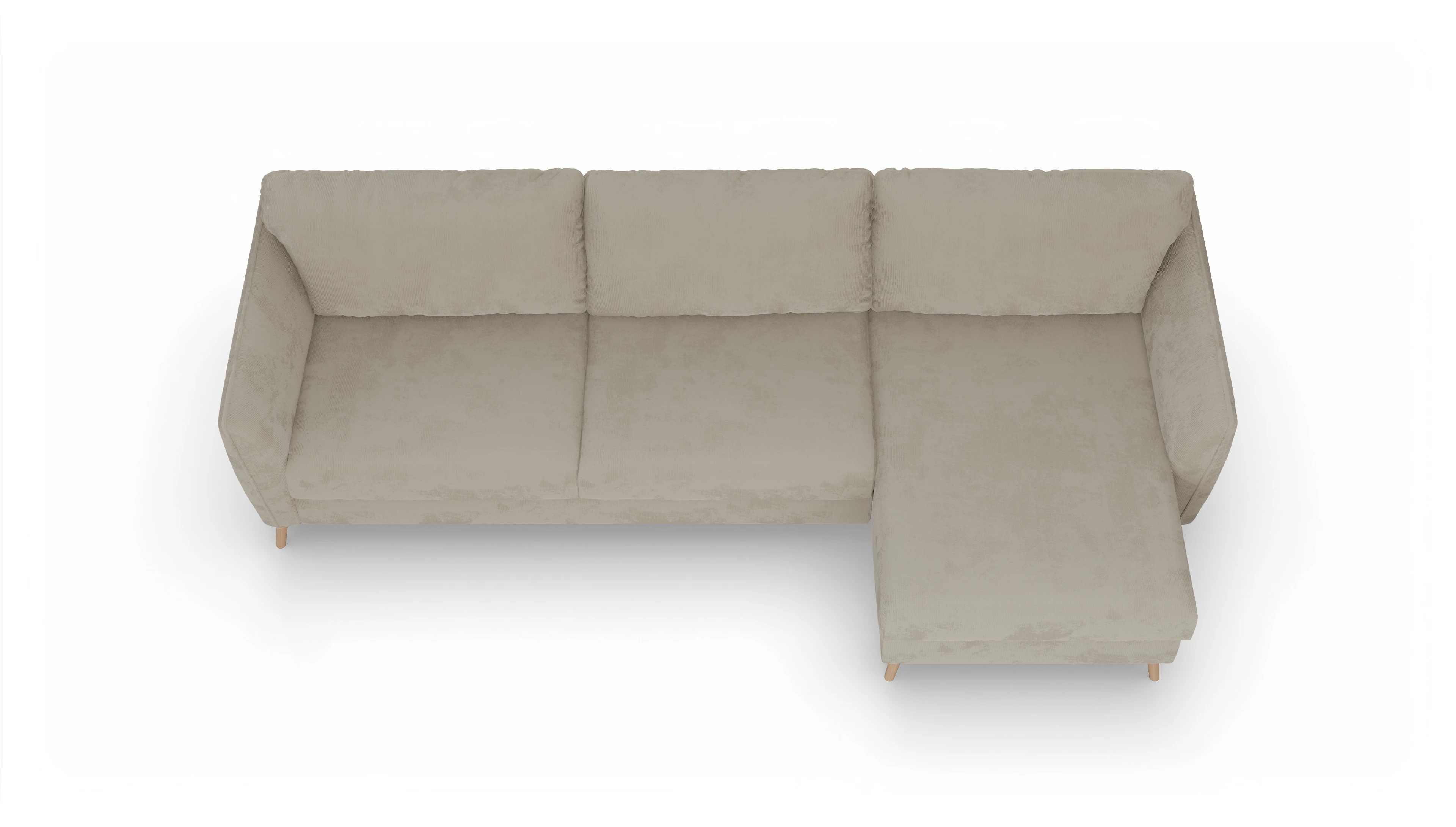 Ansicht des Produktes Eriksen Sofa mit Rec rechts in Cord beige