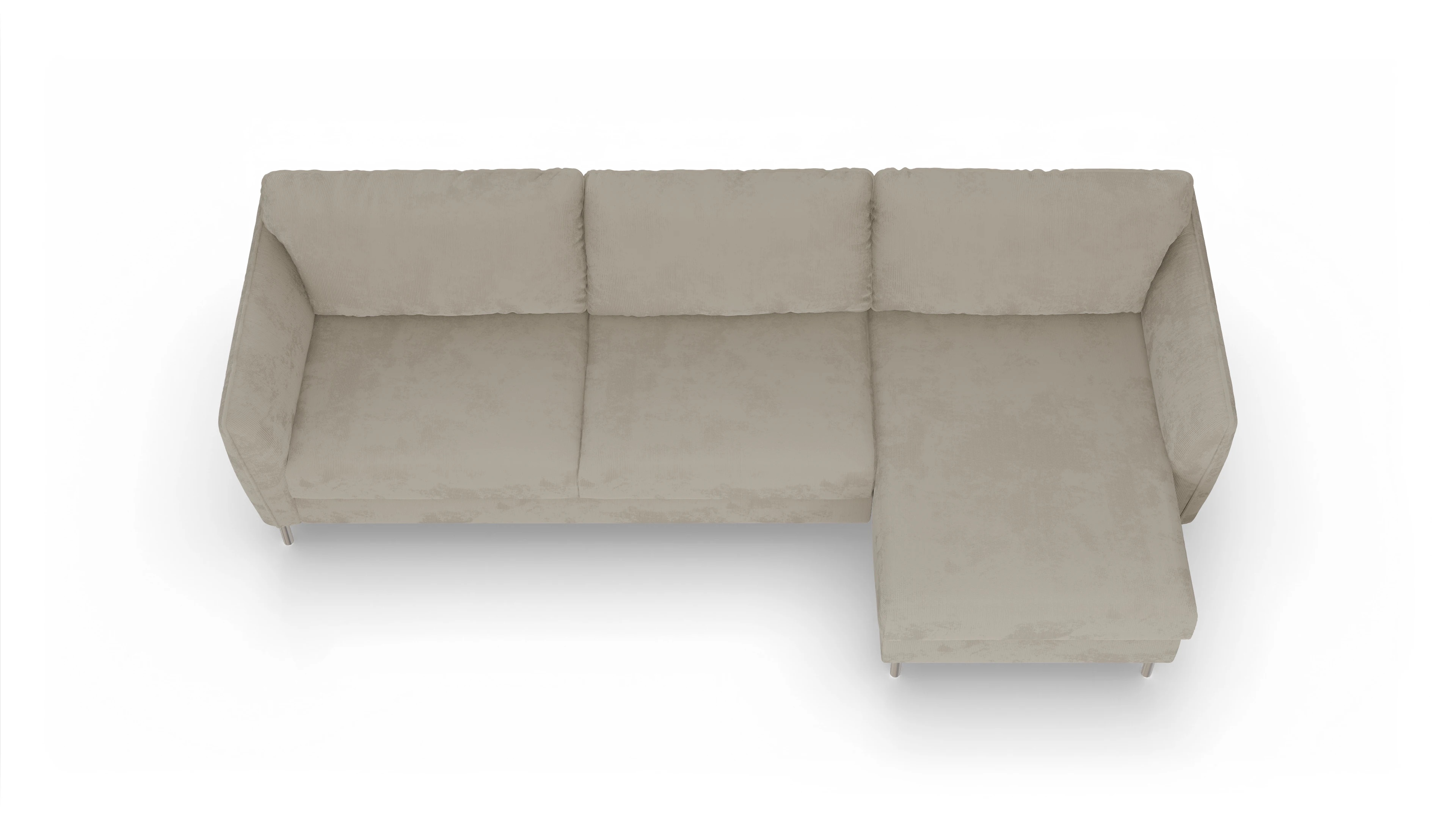Ansicht des Produktes Eriksen Sofa mit Rec rechts in Cord beige
