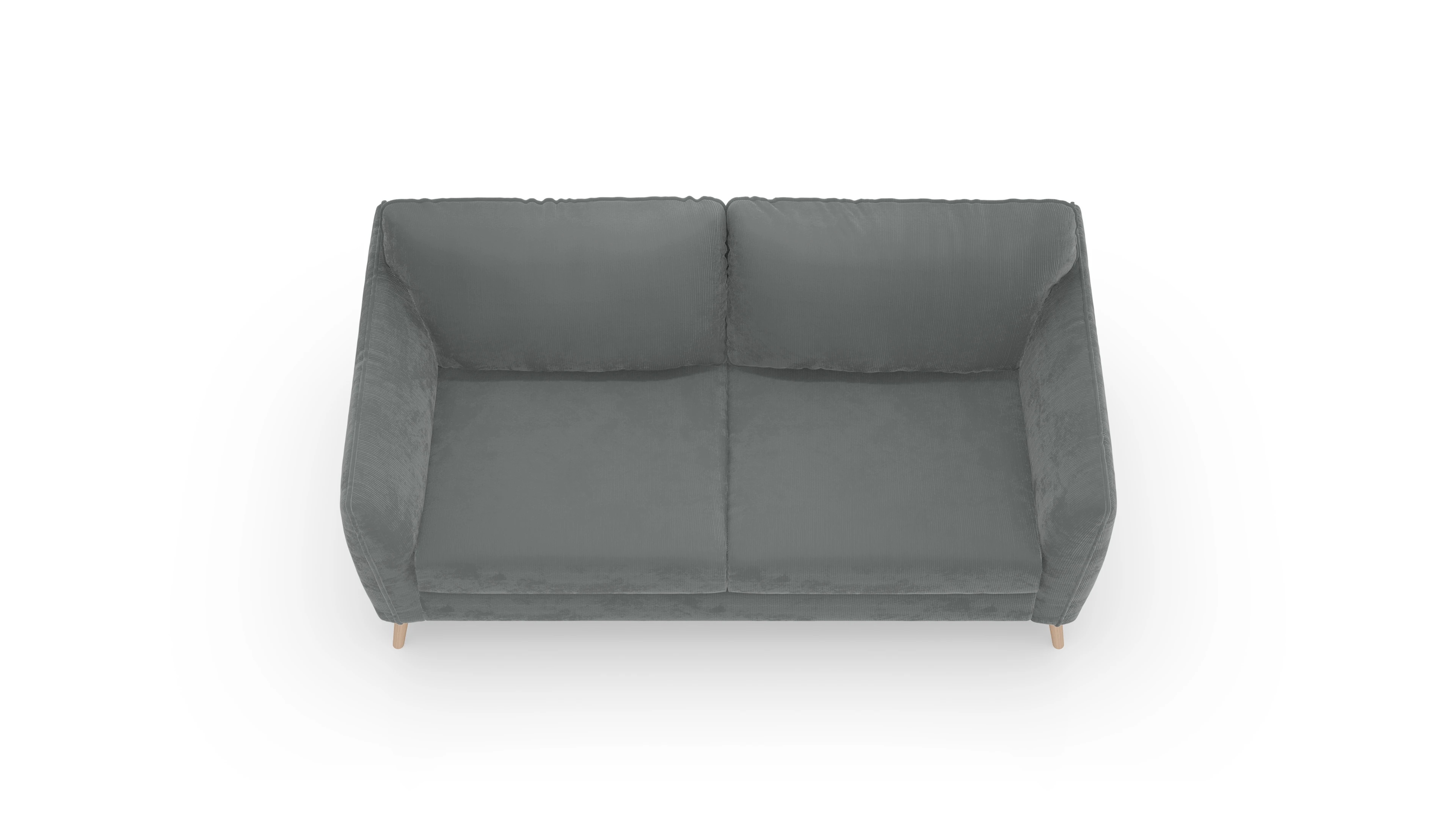 Schlafsofa Eriksen Ansicht des Produktes Eriksen 3-Sitzer in Cord grau