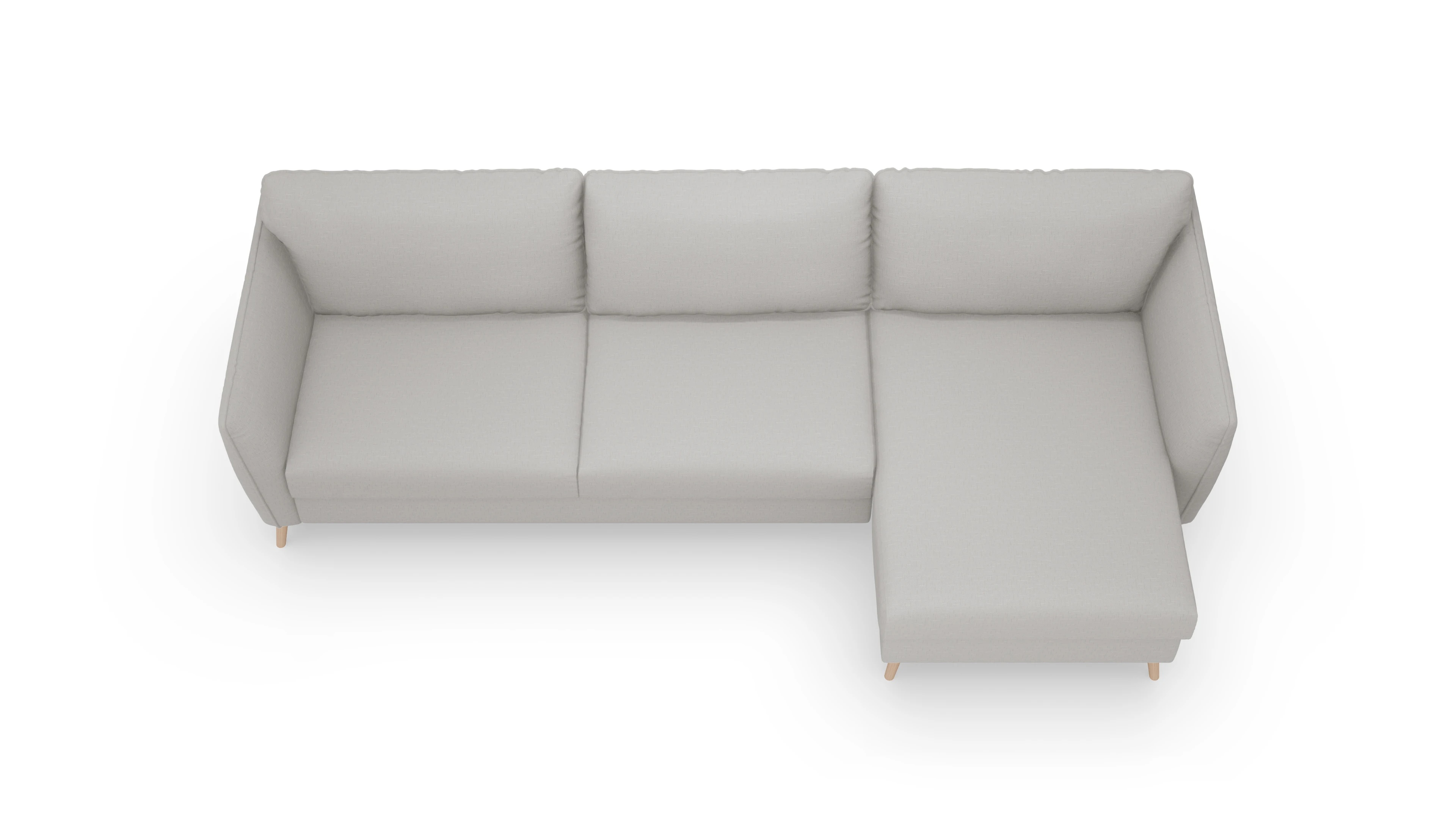 Ansicht des Produktes Eriksen Sofa mit Rec rechts in Stoff beige