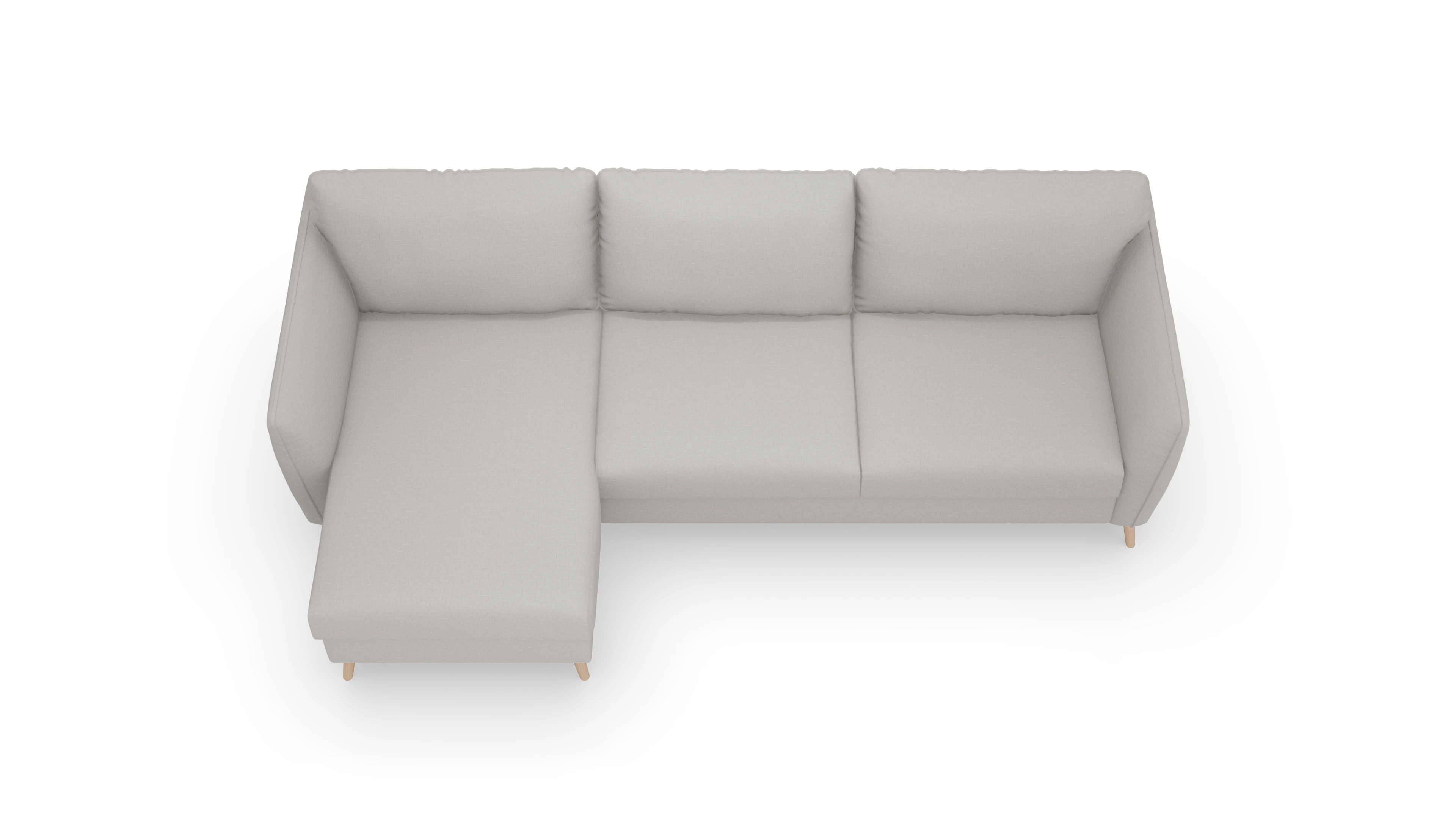 Ansicht des Produktes Eriksen Sofa mit Rec links in Stoff beige