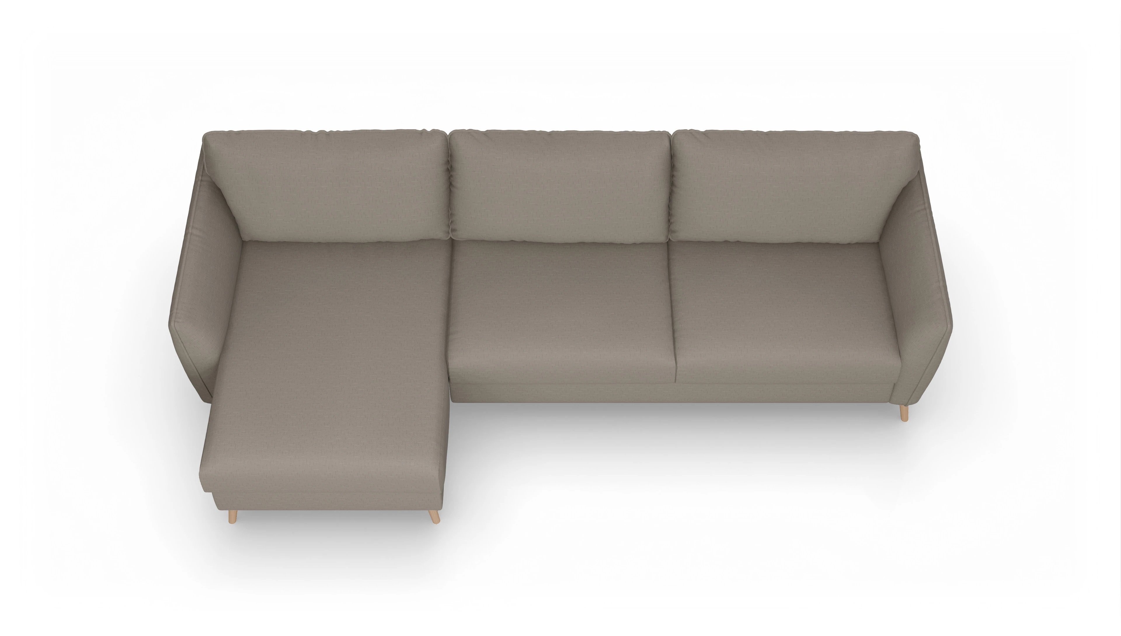 Ansicht des Produktes Eriksen Sofa mit Rec links in Stoff beige