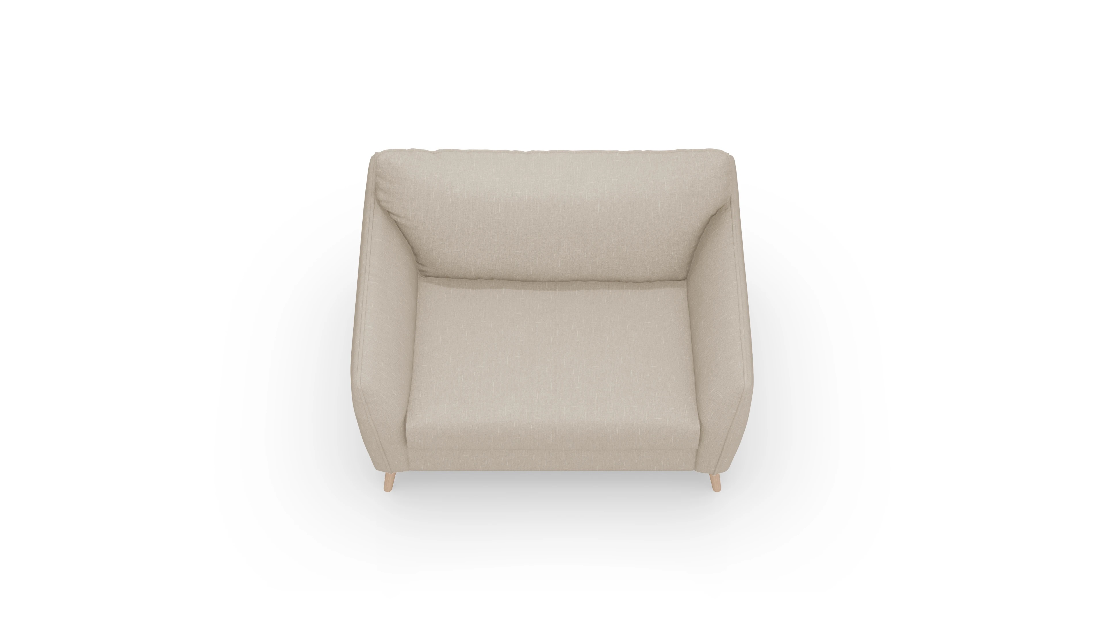 Schlafsessel Eriksen Ansicht des Produktes Eriksen Sessel in Stoff beige
