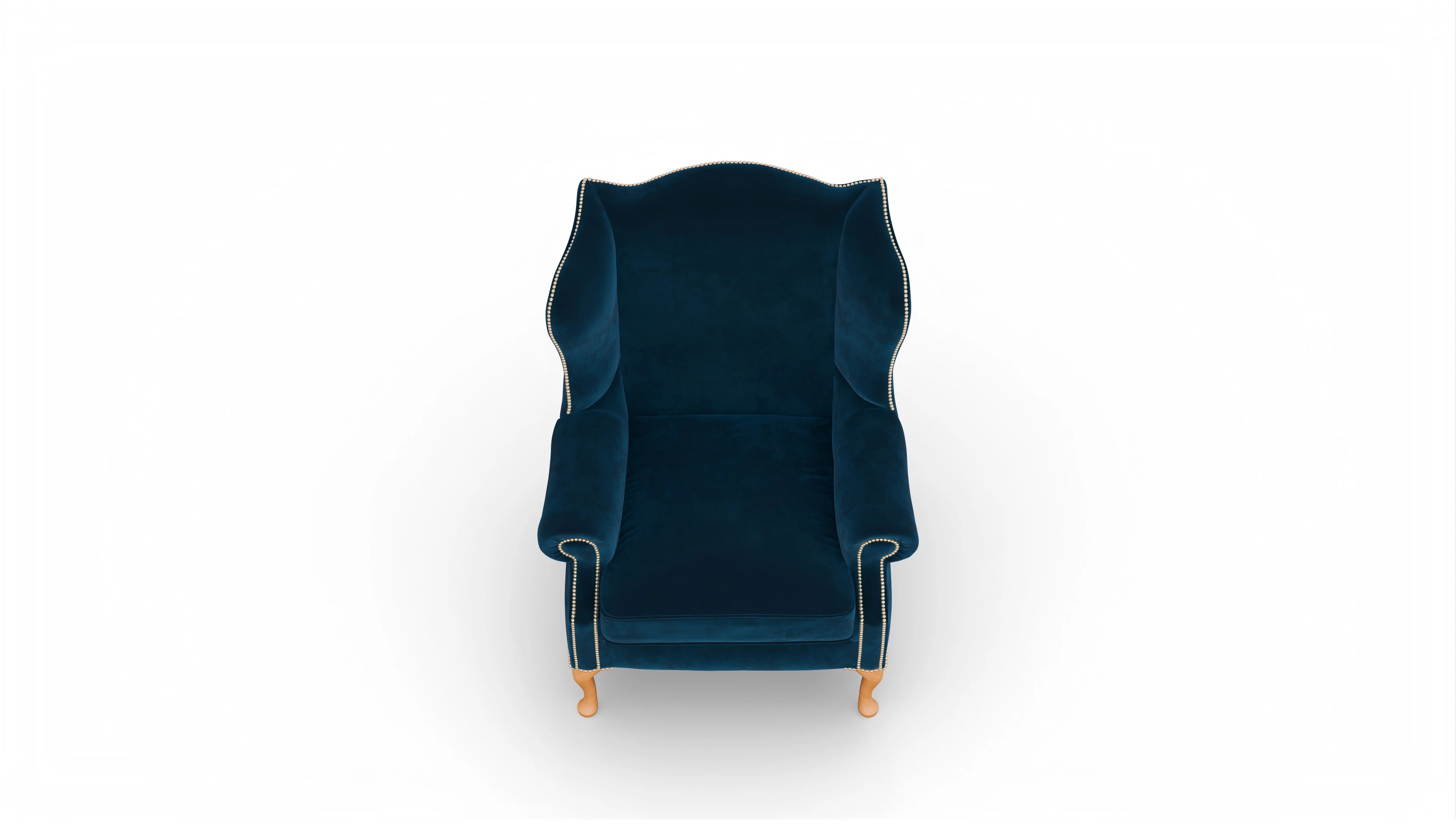 Samt-Ohrensessel Heywood Ansicht des Produktes Heywood Sessel in Samt blau