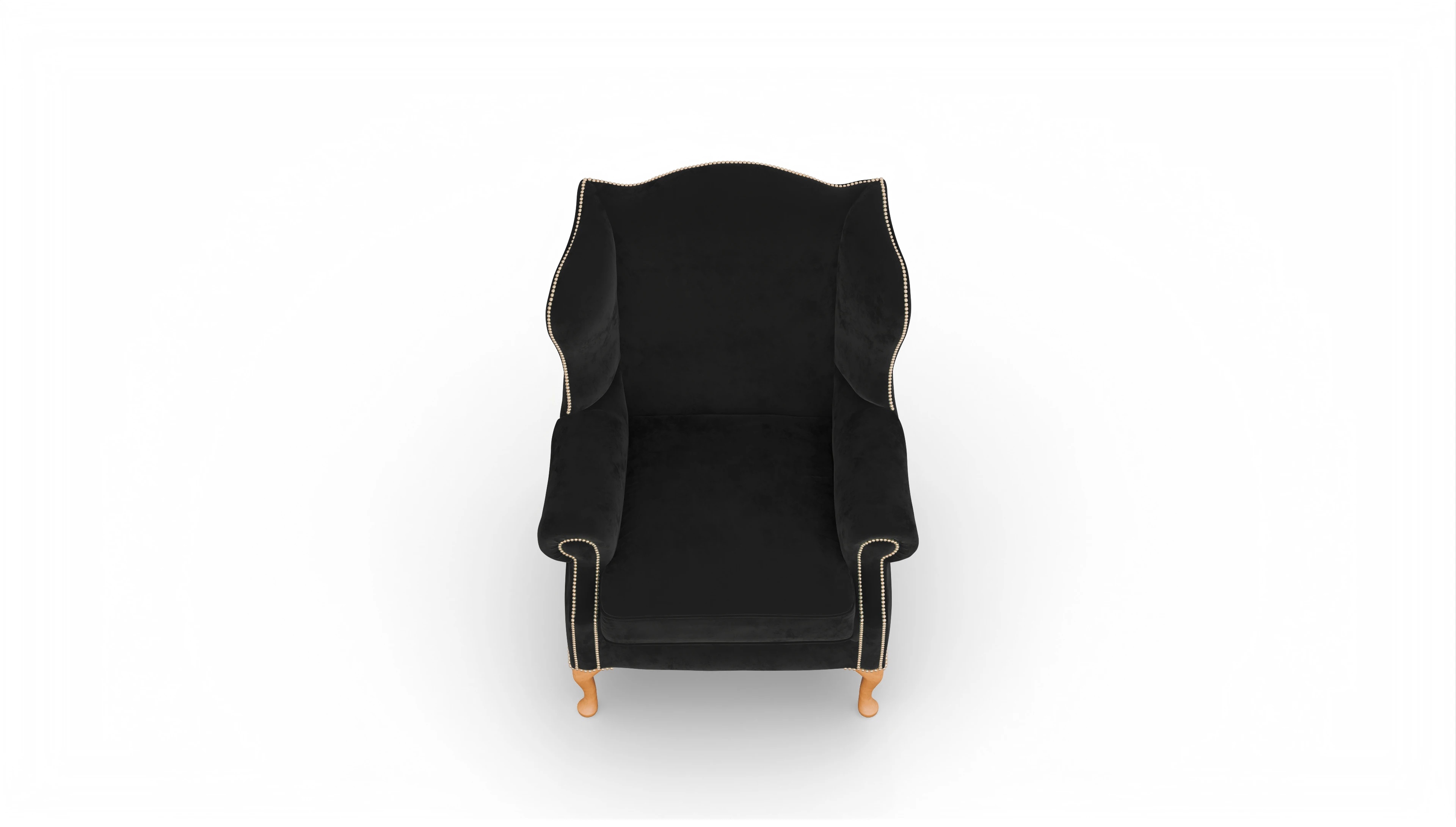 Samt-Ohrensessel Heywood Ansicht des Produktes Heywood Sessel in Samt schwarz