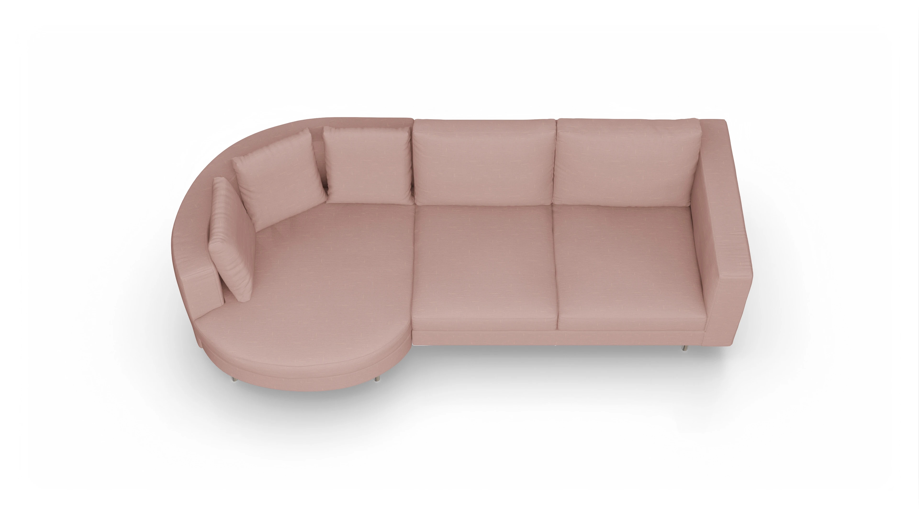 Ansicht des Produktes Silea Sofa mit Rec links in Stoff rot