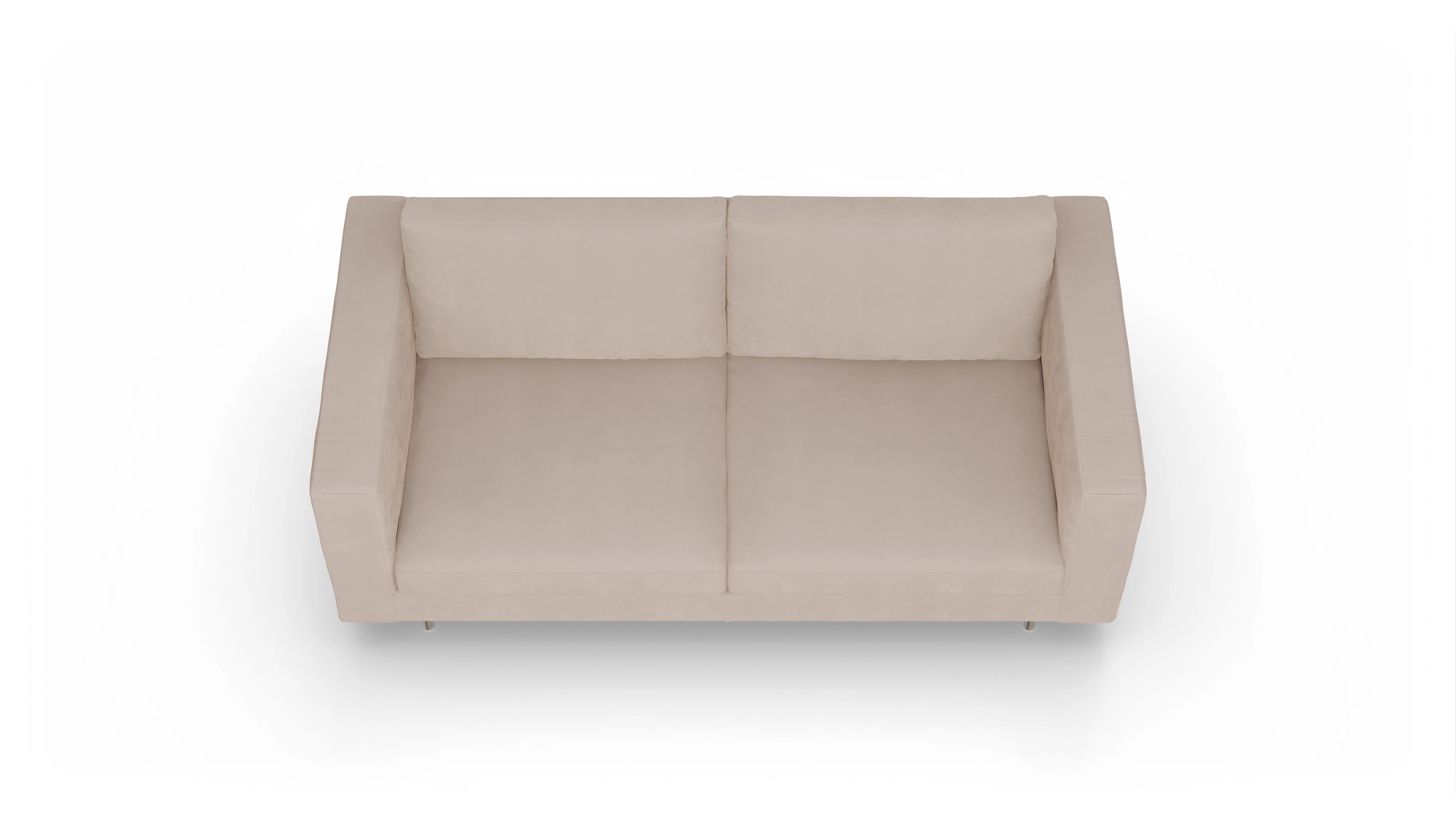 Design-Sofa Silea Ansicht des Produktes Silea 3-Sitzer in Samt beige
