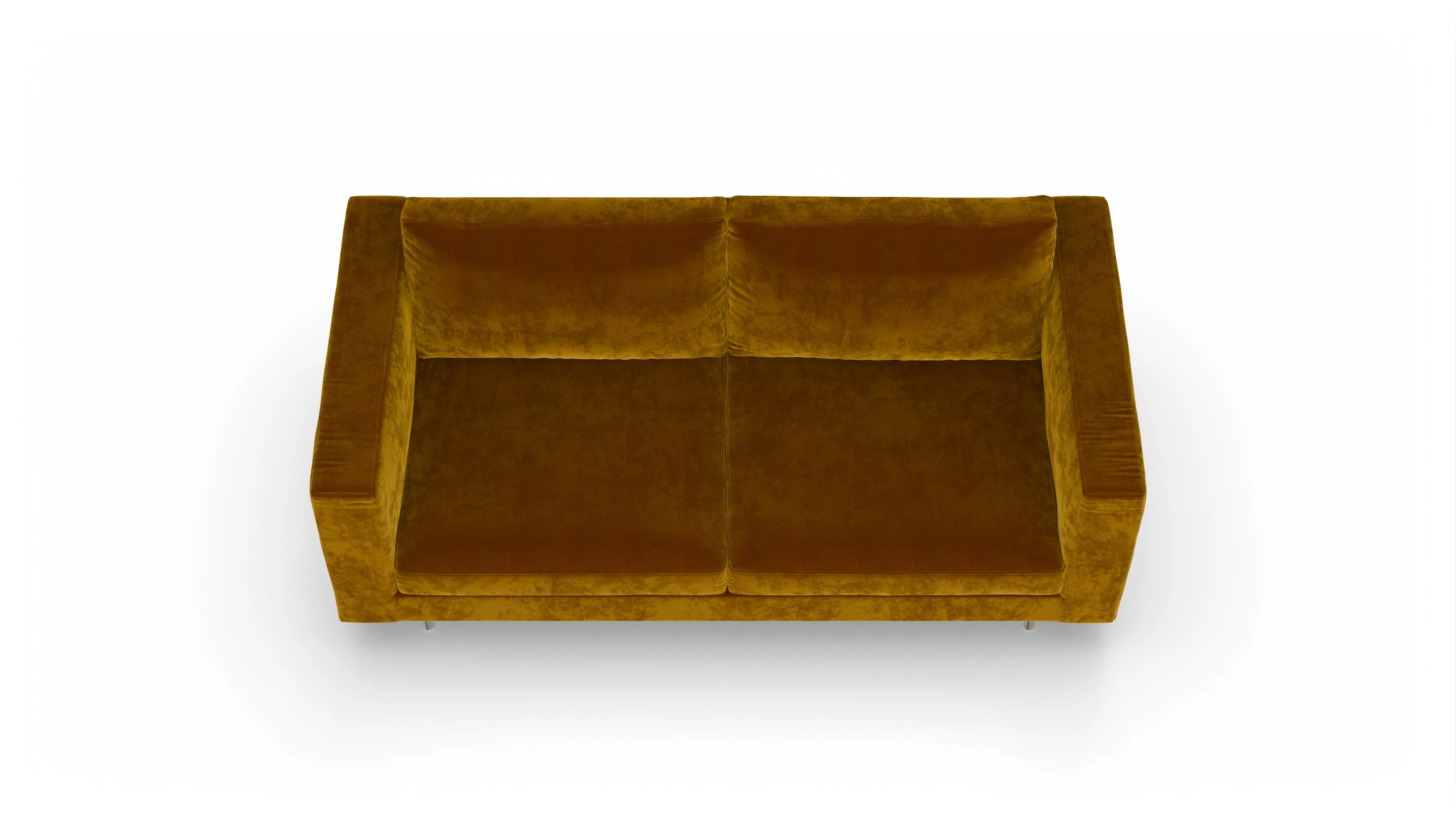 Design-Sofa Silea Ansicht des Produktes Silea 3-Sitzer in Samt gelb