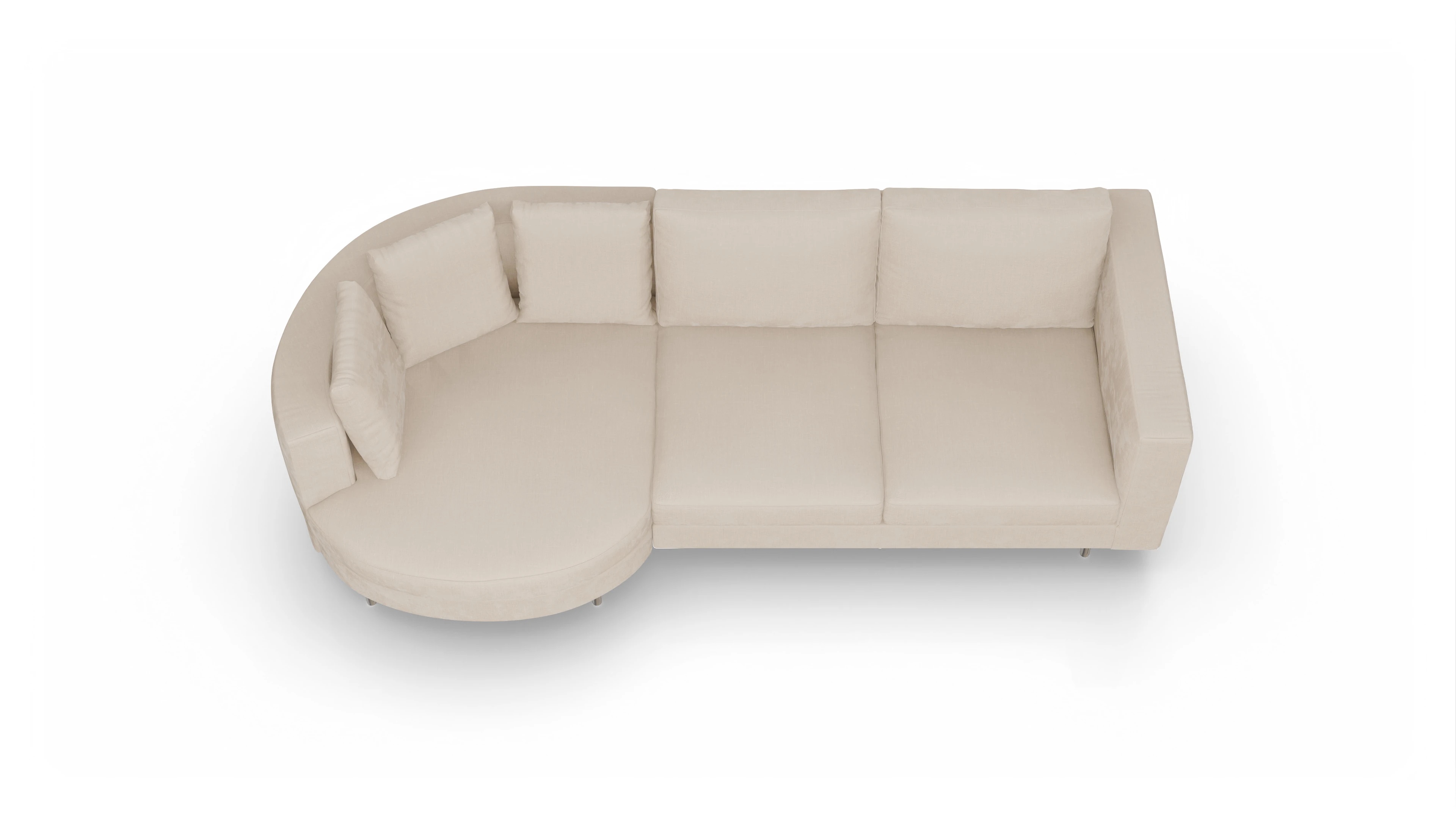 Ansicht des Produktes Silea Sofa mit Rec links in Stoff weiß