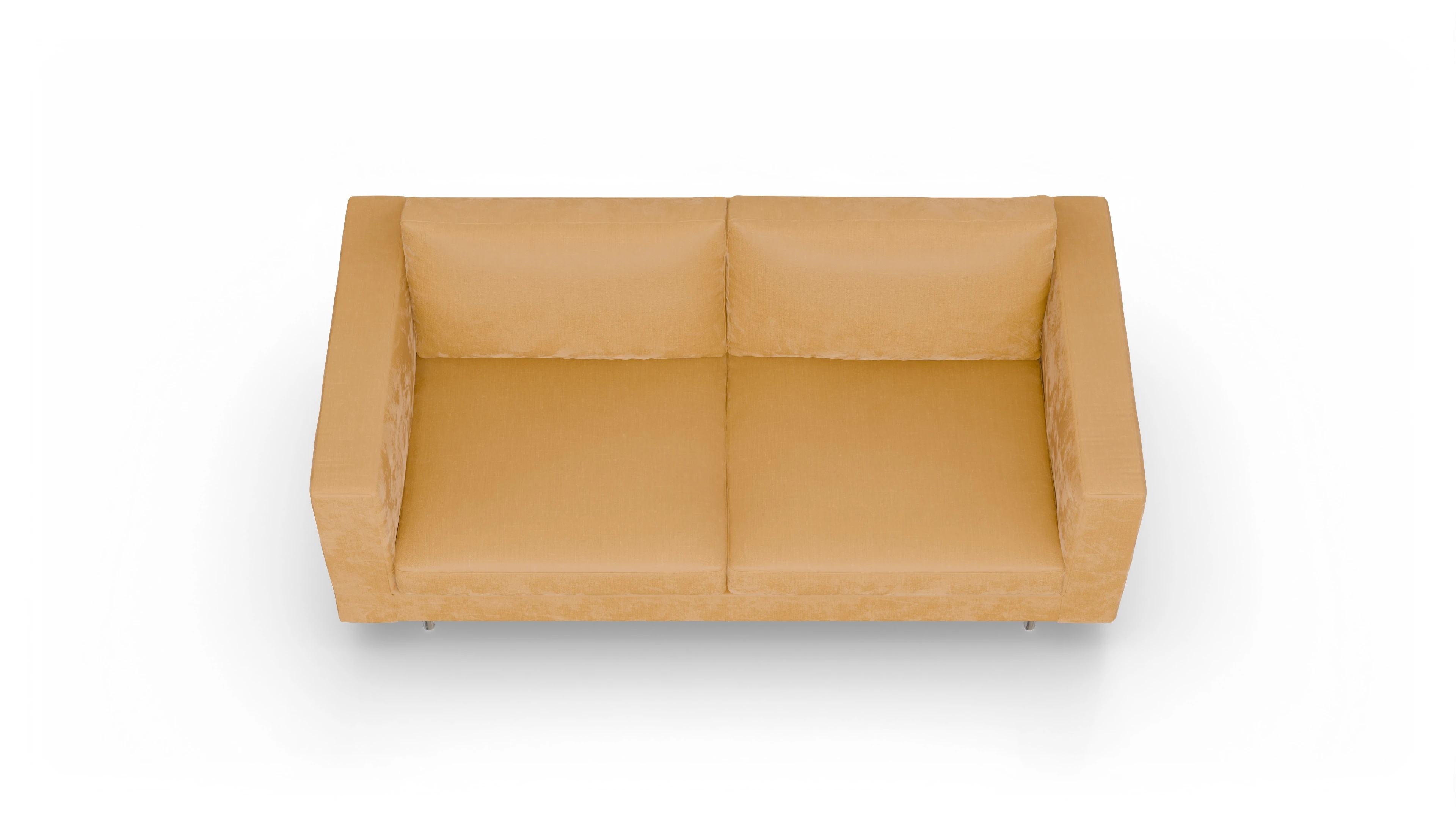 Design-Sofa Silea Ansicht des Produktes Silea 3-Sitzer in Stoff gelb