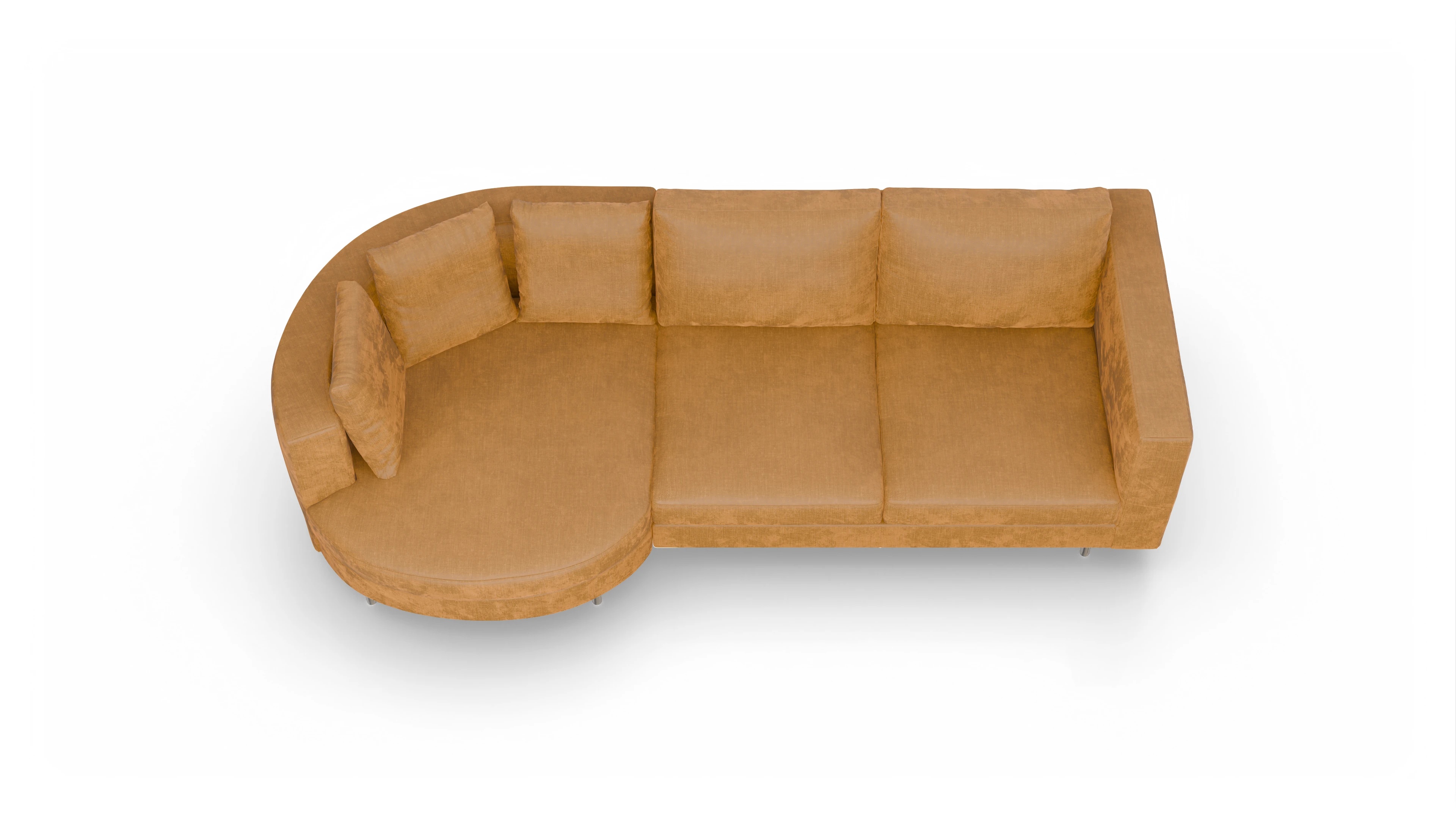Ansicht des Produktes Silea Sofa mit Rec links in Stoff braun