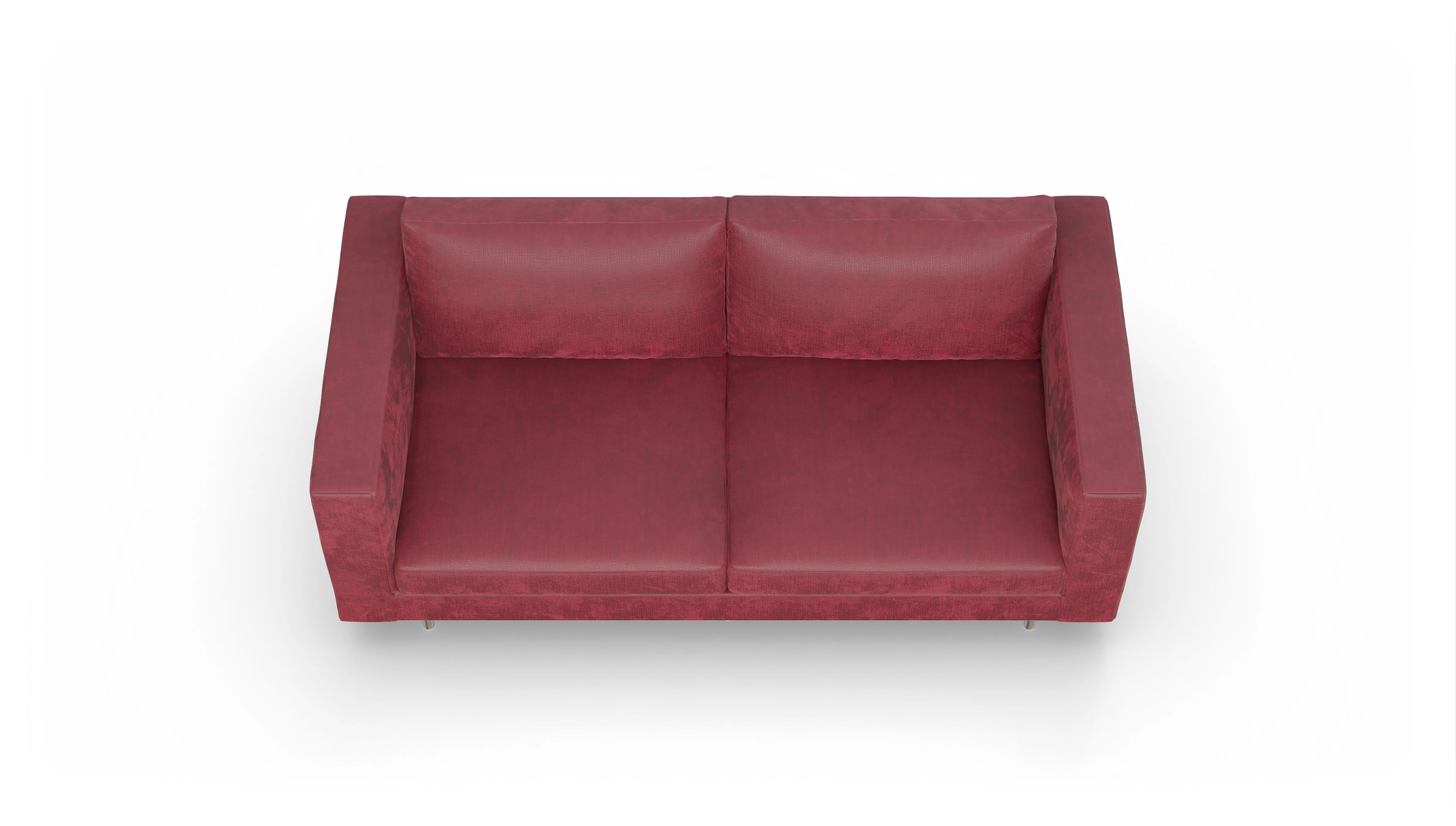 Design-Sofa Silea Ansicht des Produktes Silea 3-Sitzer in Stoff rot