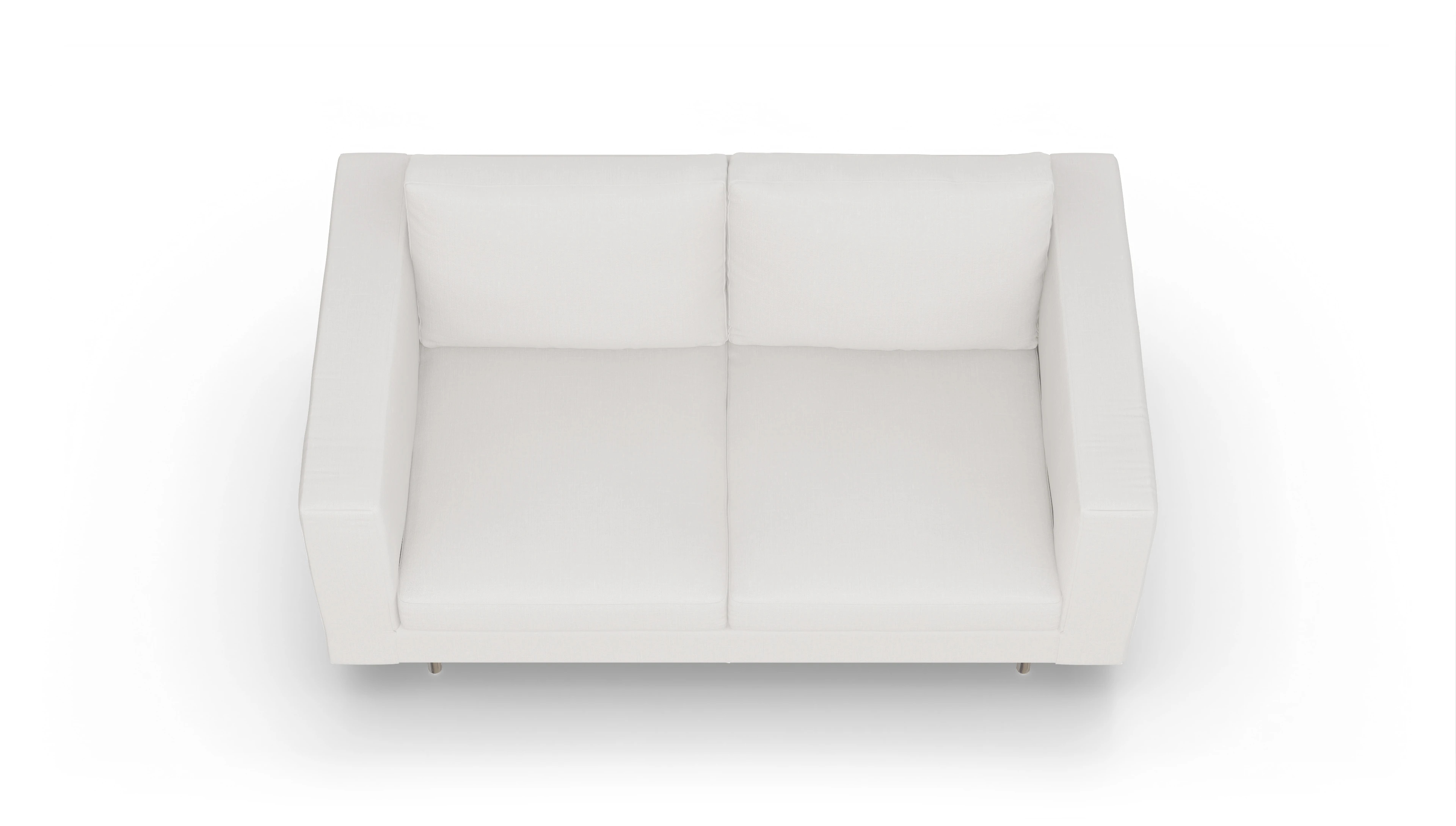 Design-Sofa Silea Ansicht des Produktes Silea 2,5-Sitzer in Stoff weiß