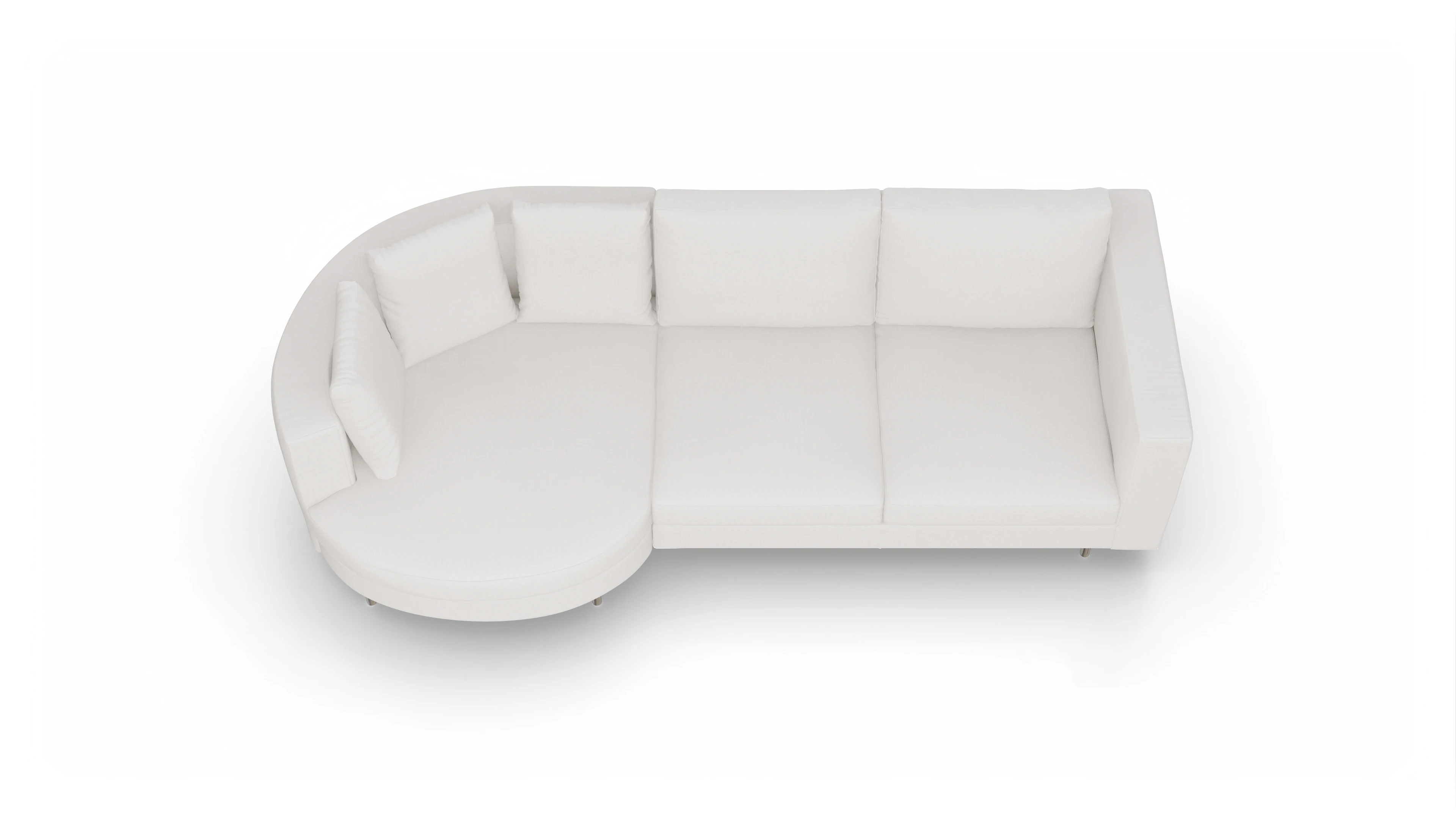 Ansicht des Produktes Silea Sofa mit Rec links in Stoff weiß