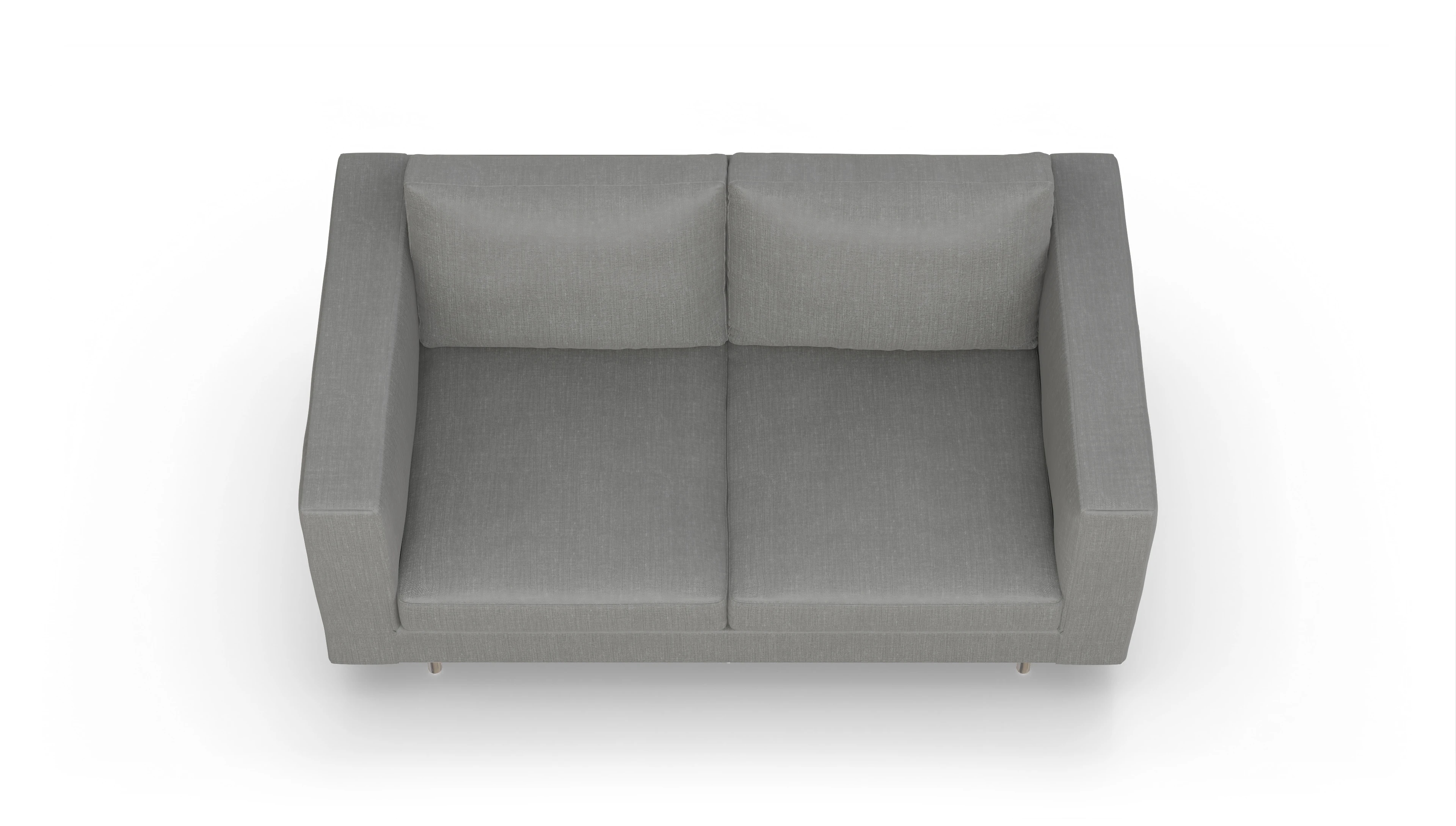 Design-Sofa Silea Ansicht des Produktes Silea 2,5-Sitzer in Stoff grau