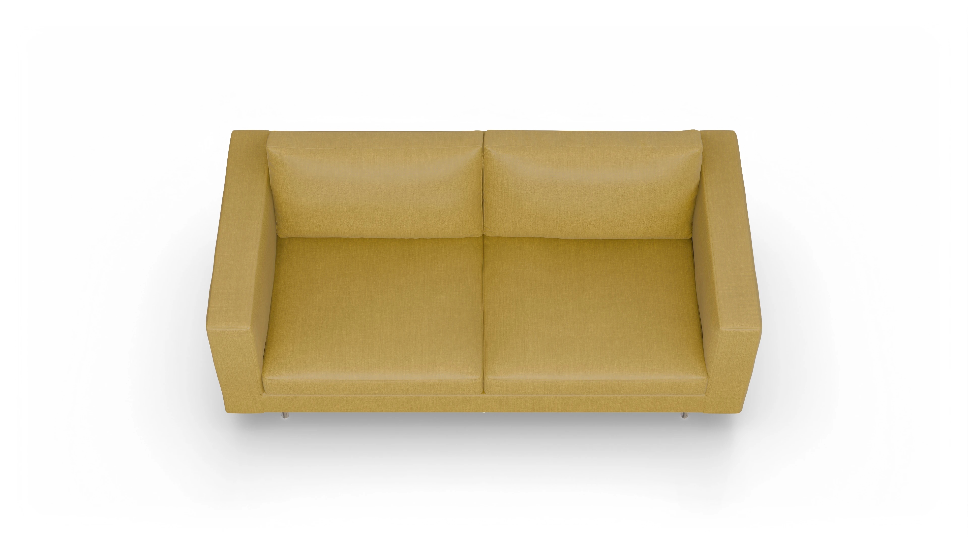 Design-Sofa Silea Ansicht des Produktes Silea 3-Sitzer in Stoff gelb