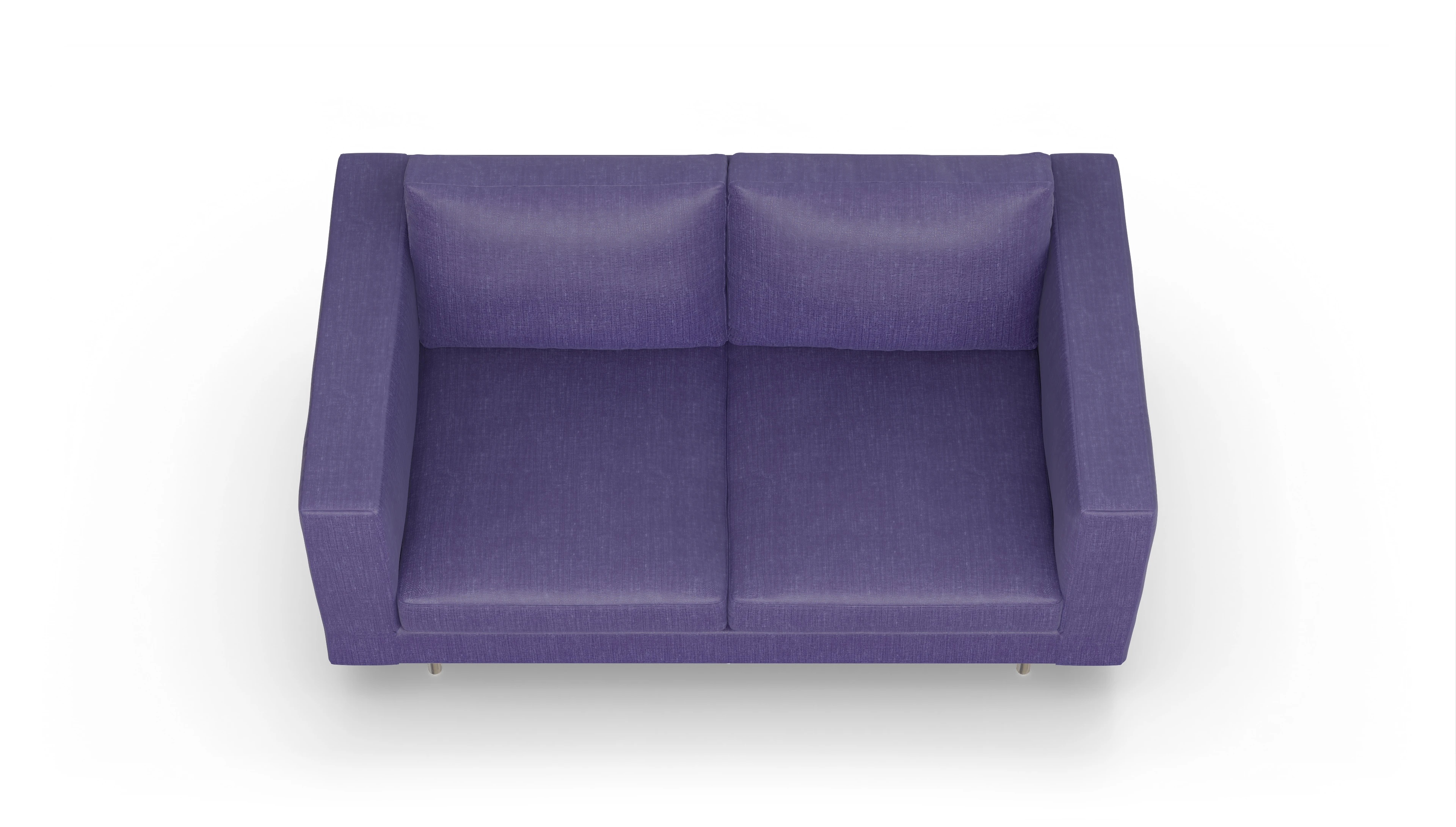 Design-Sofa Silea Ansicht des Produktes Silea 2,5-Sitzer in Stoff blau