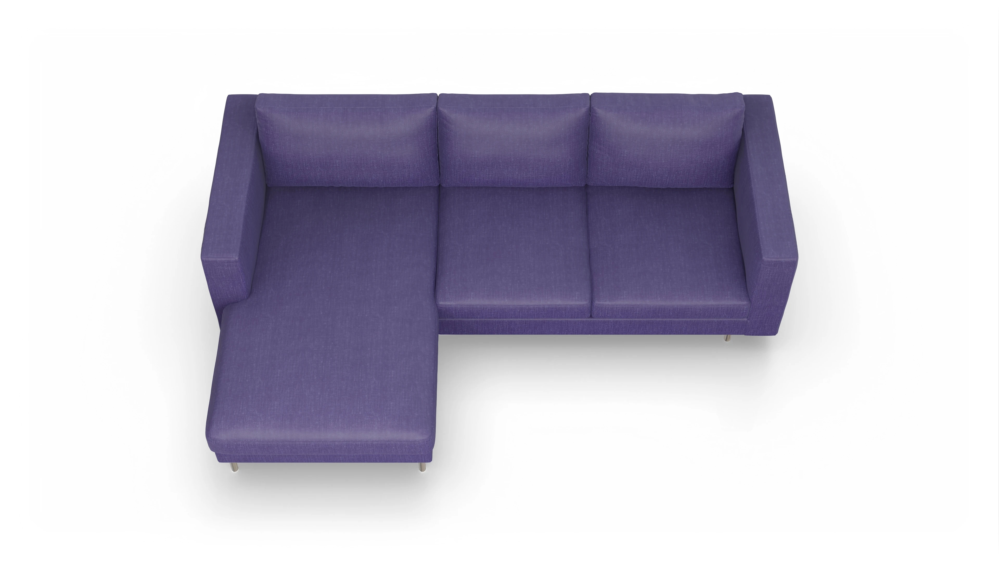 Ansicht des Produktes Silea Sofa mit Rec links in Stoff blau