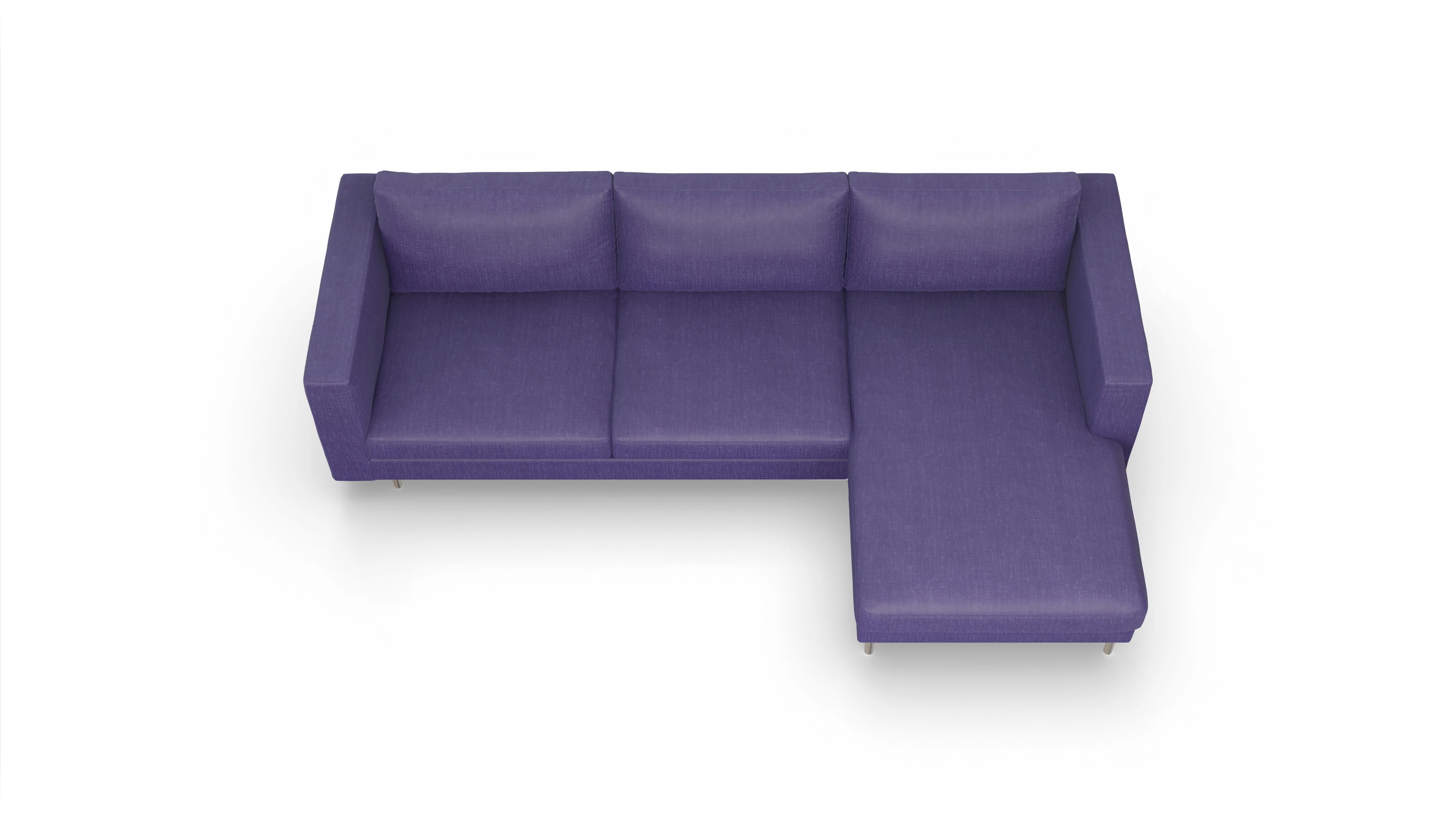 Ansicht des Produktes Silea Sofa mit Rec rechts in Stoff blau