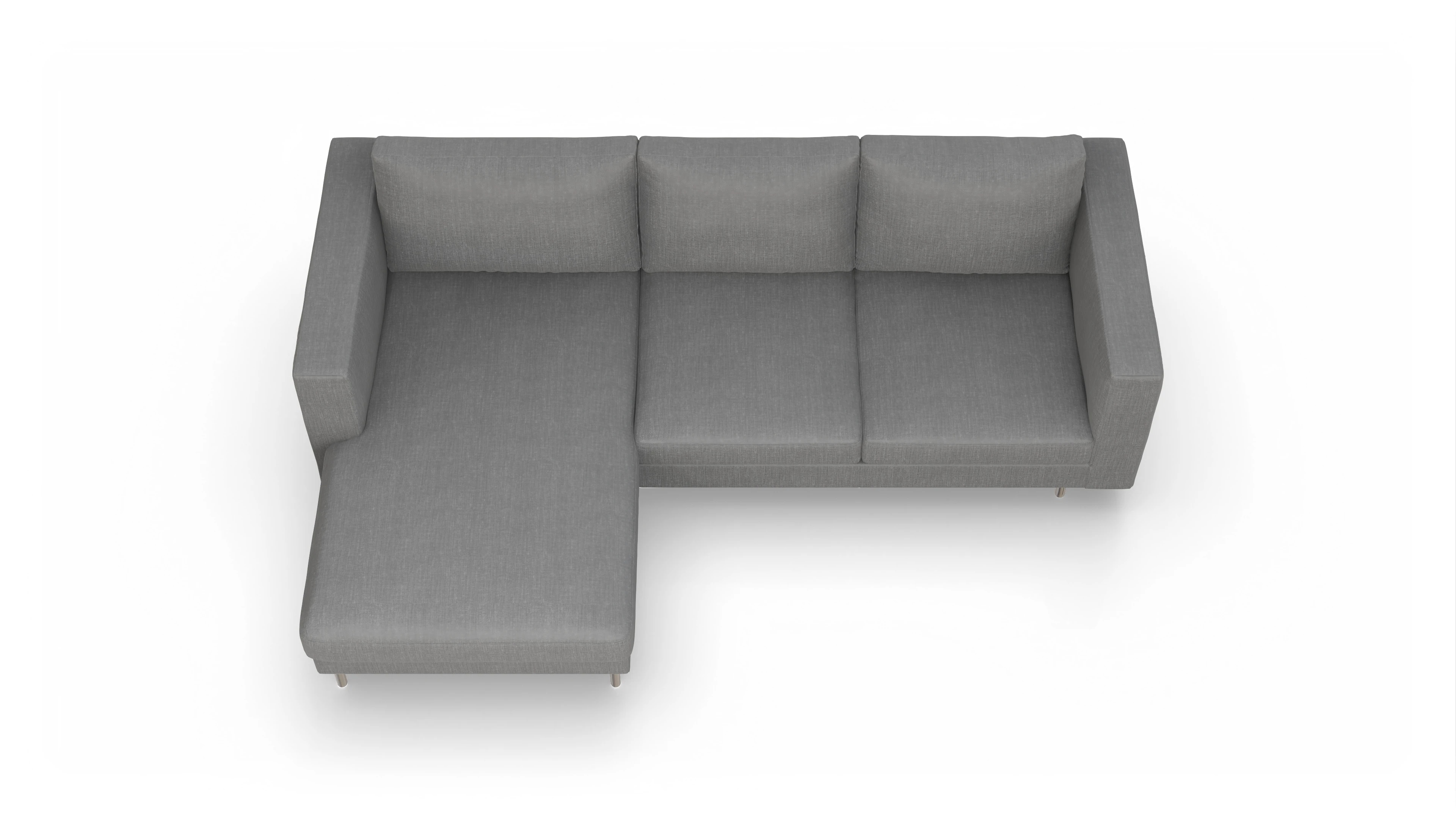 Ansicht des Produktes Silea Sofa mit Rec links in Stoff grau