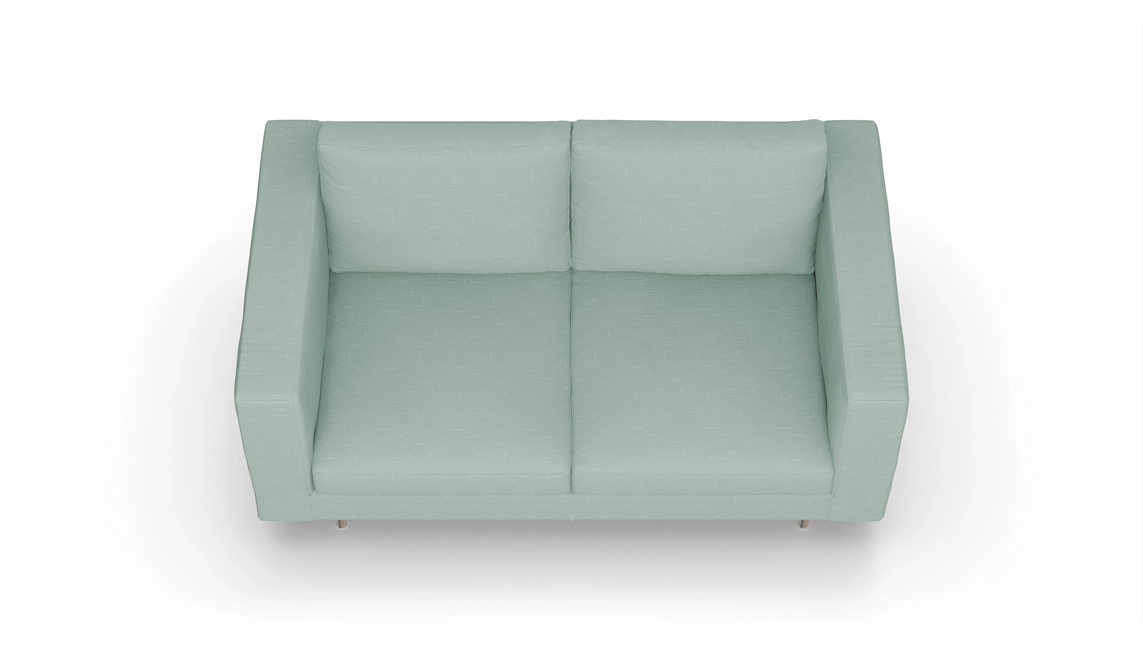 Design-Sofa Silea Ansicht des Produktes Silea 2,5-Sitzer in Stoff grün