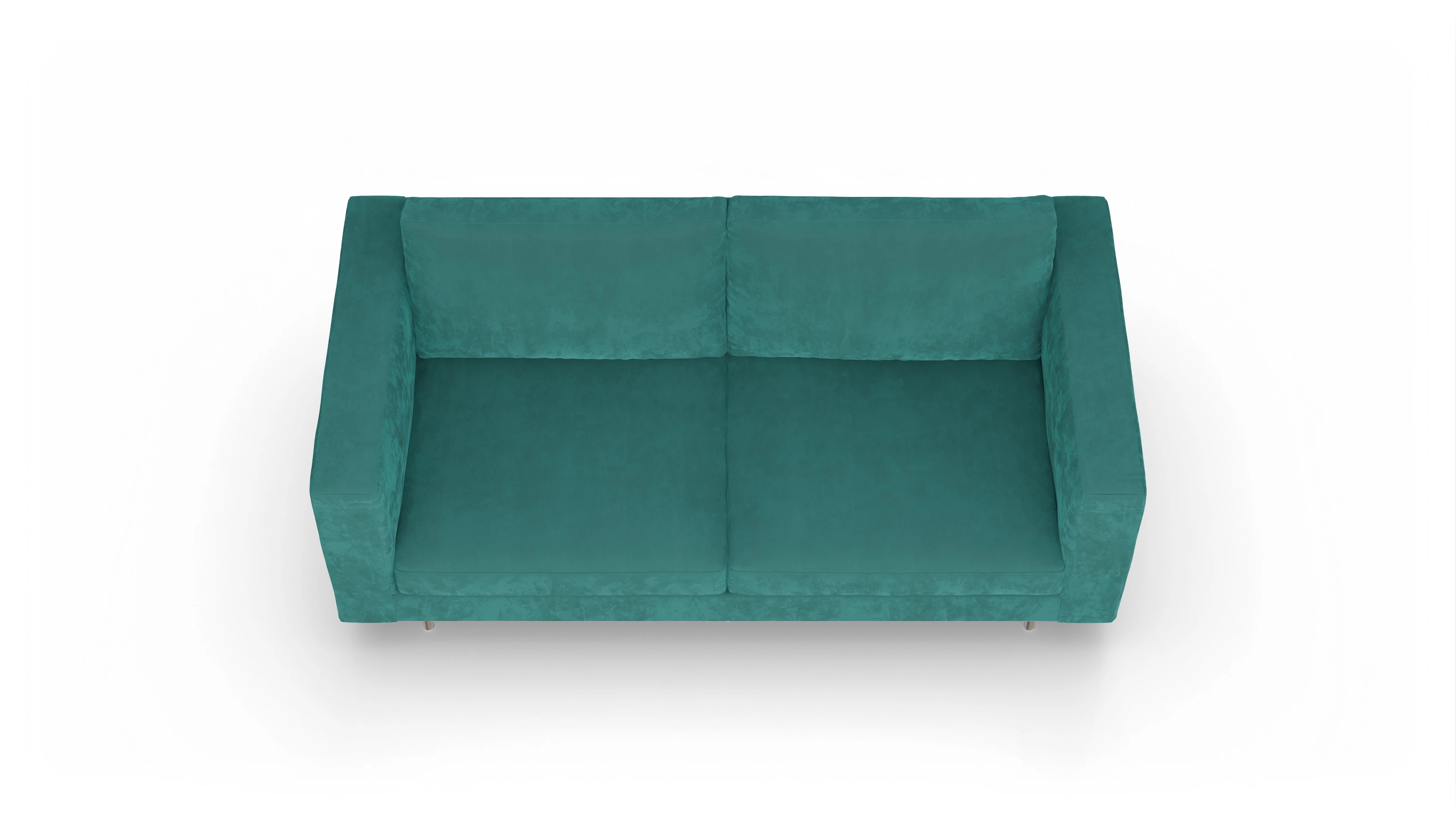 Design-Sofa Silea Ansicht des Produktes Silea 3-Sitzer in Samt blau