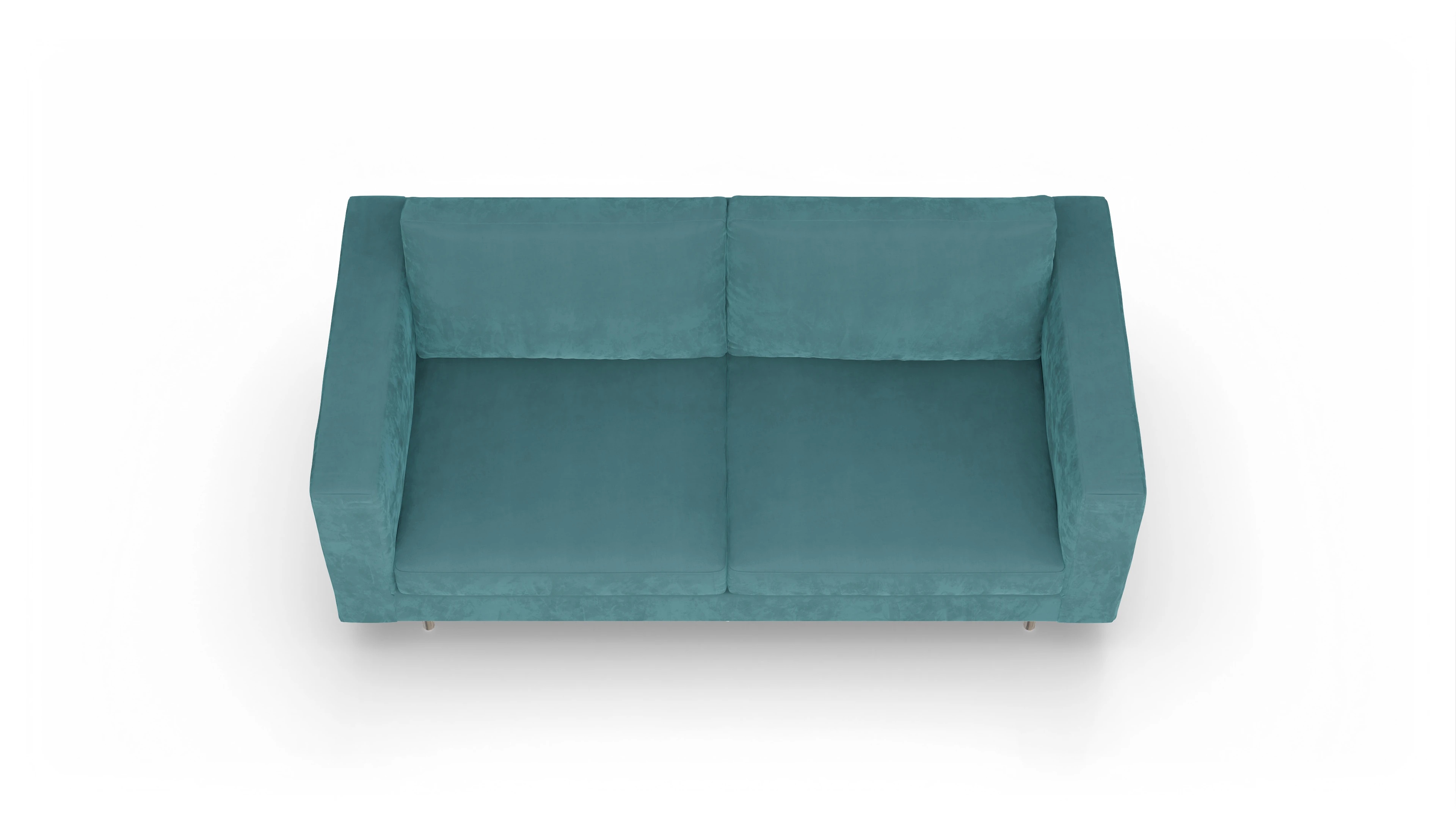 Design-Sofa Silea Ansicht des Produktes Silea 3-Sitzer in Samt blau
