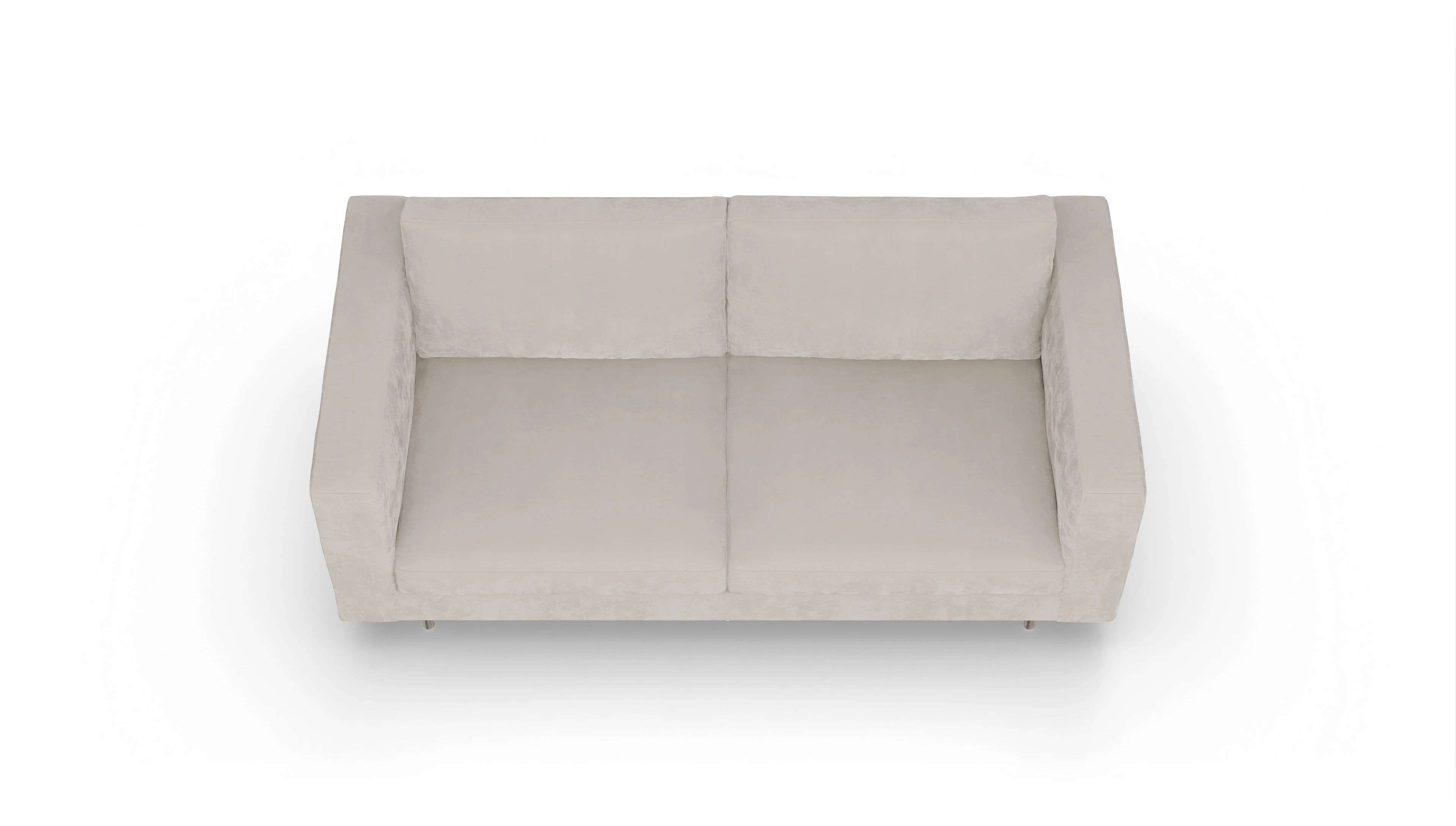 Ansicht des Produktes Silea 3-Sitzer in Samt weiß