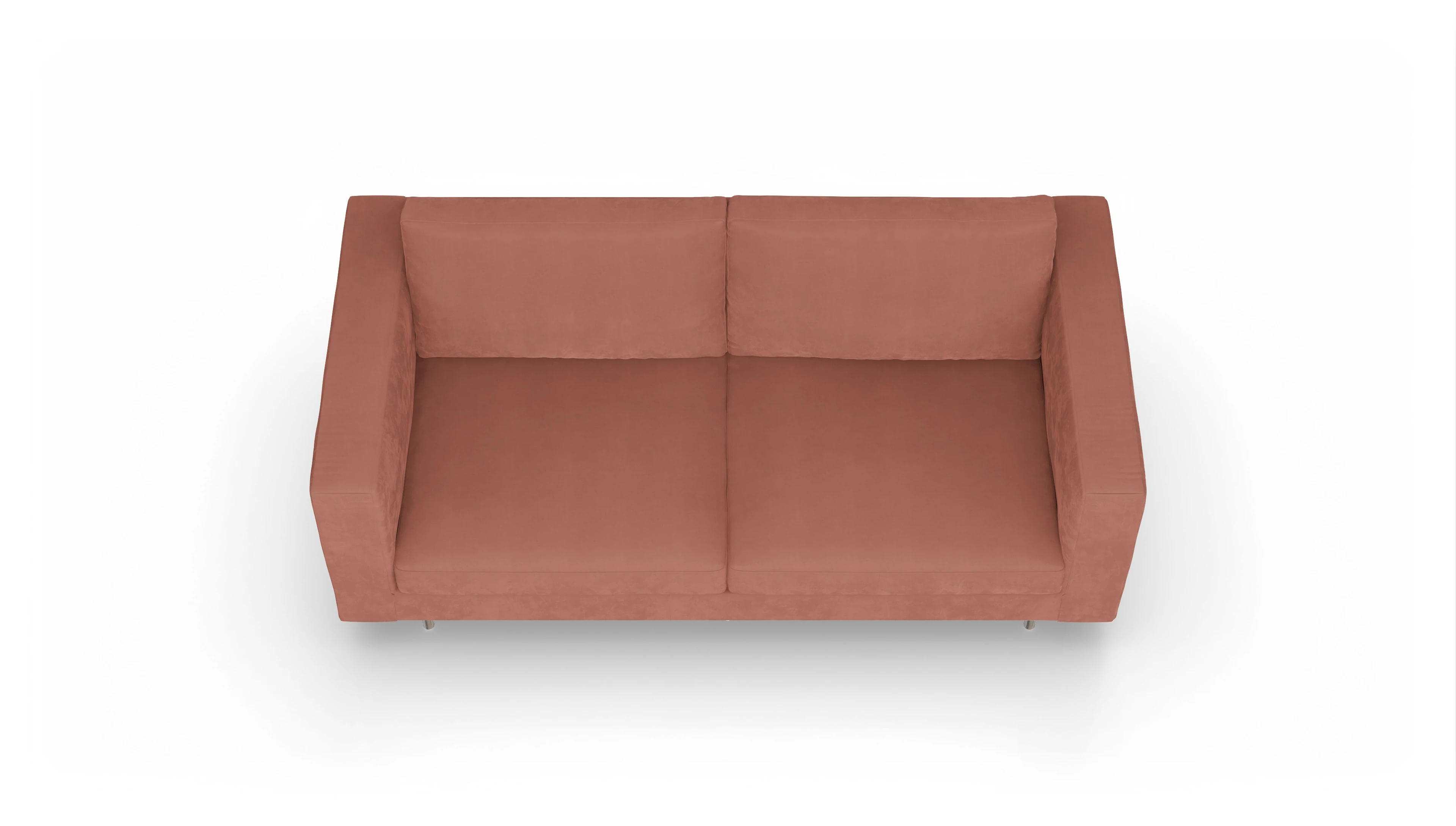Design-Sofa Silea Ansicht des Produktes Silea 3-Sitzer in Samt rot