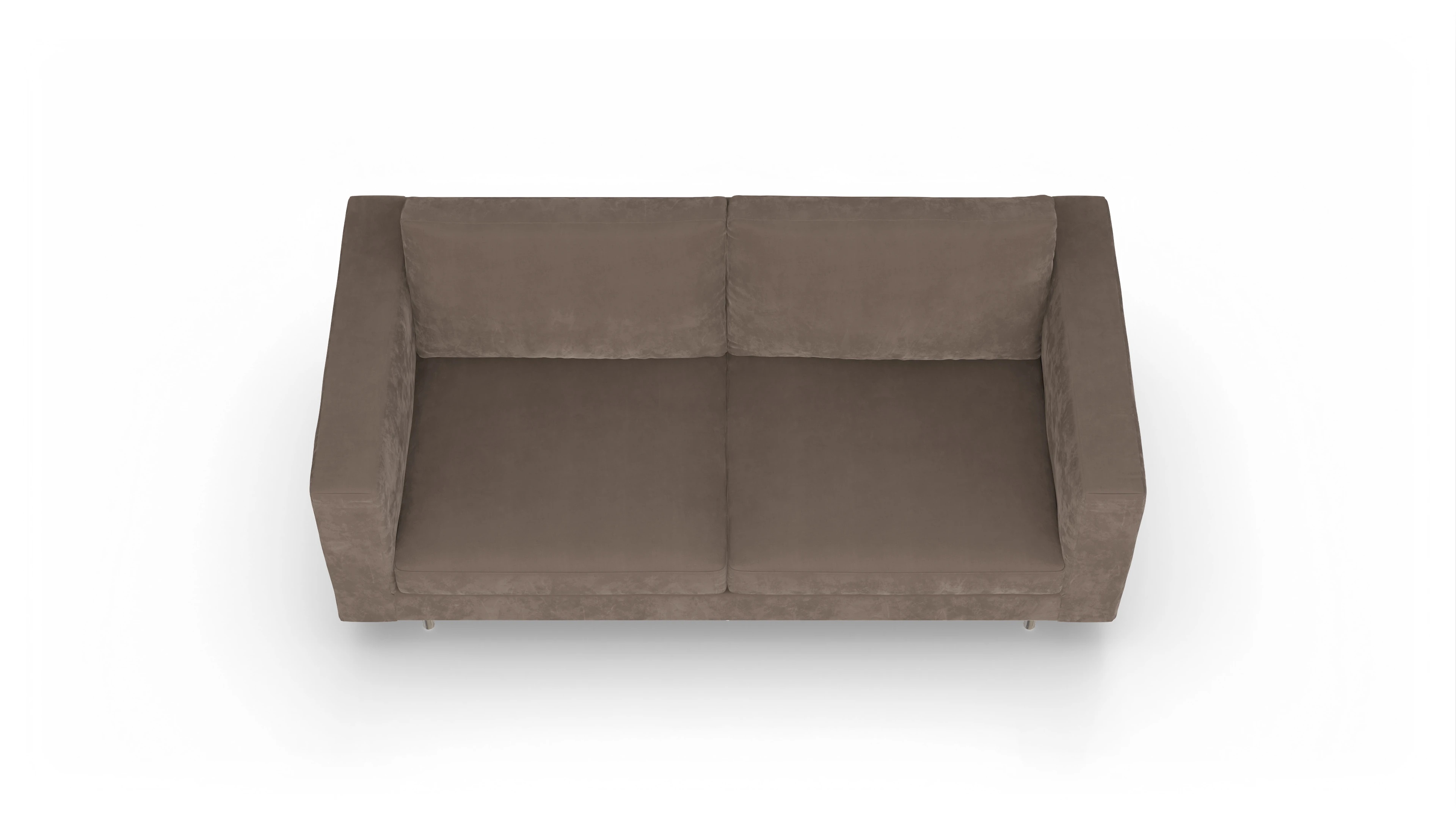 Design-Sofa Silea Ansicht des Produktes Silea 3-Sitzer in Samt braun