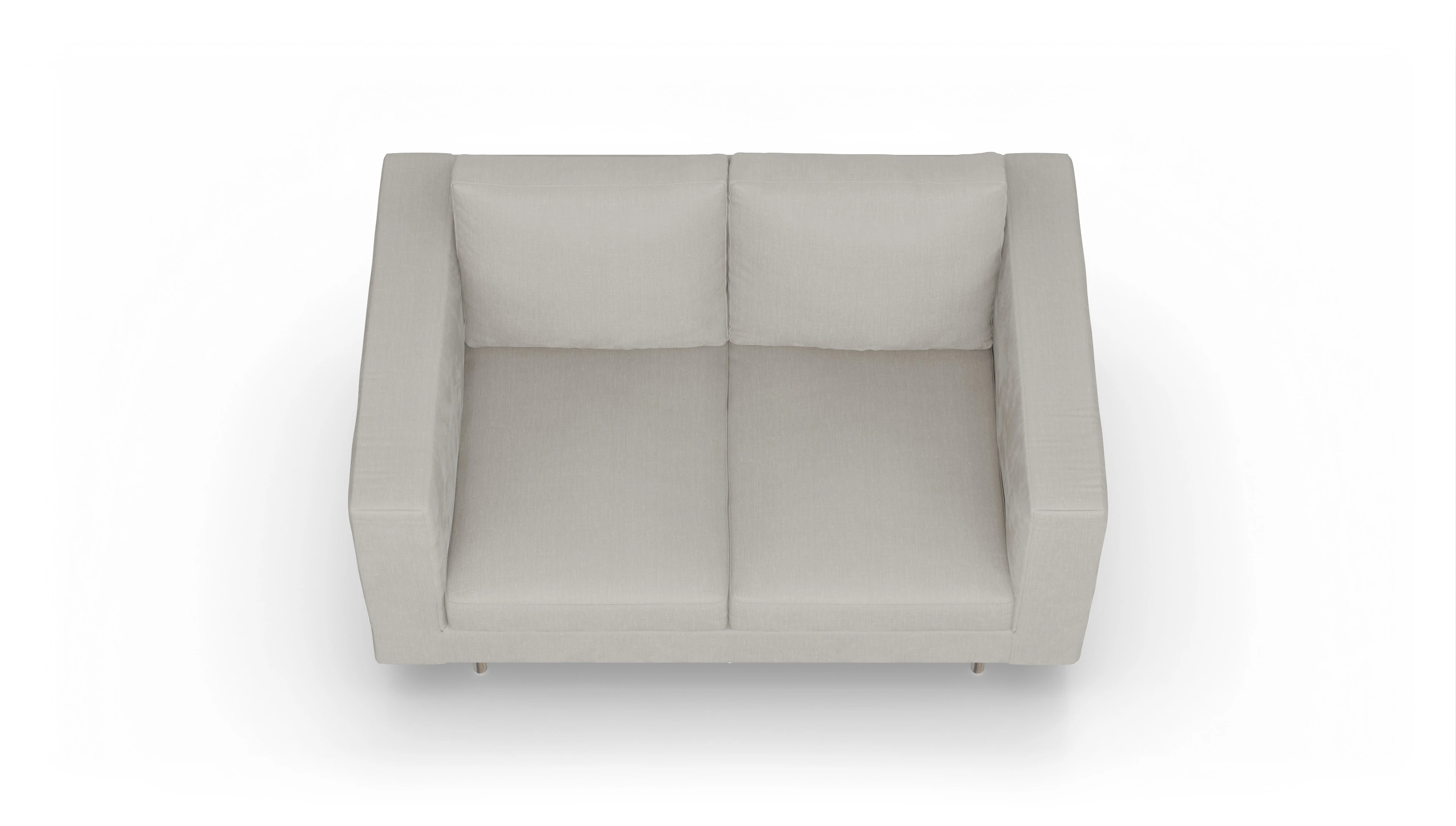 Design-Sofa Silea Ansicht des Produktes Silea 2-Sitzer in Stoff weiß