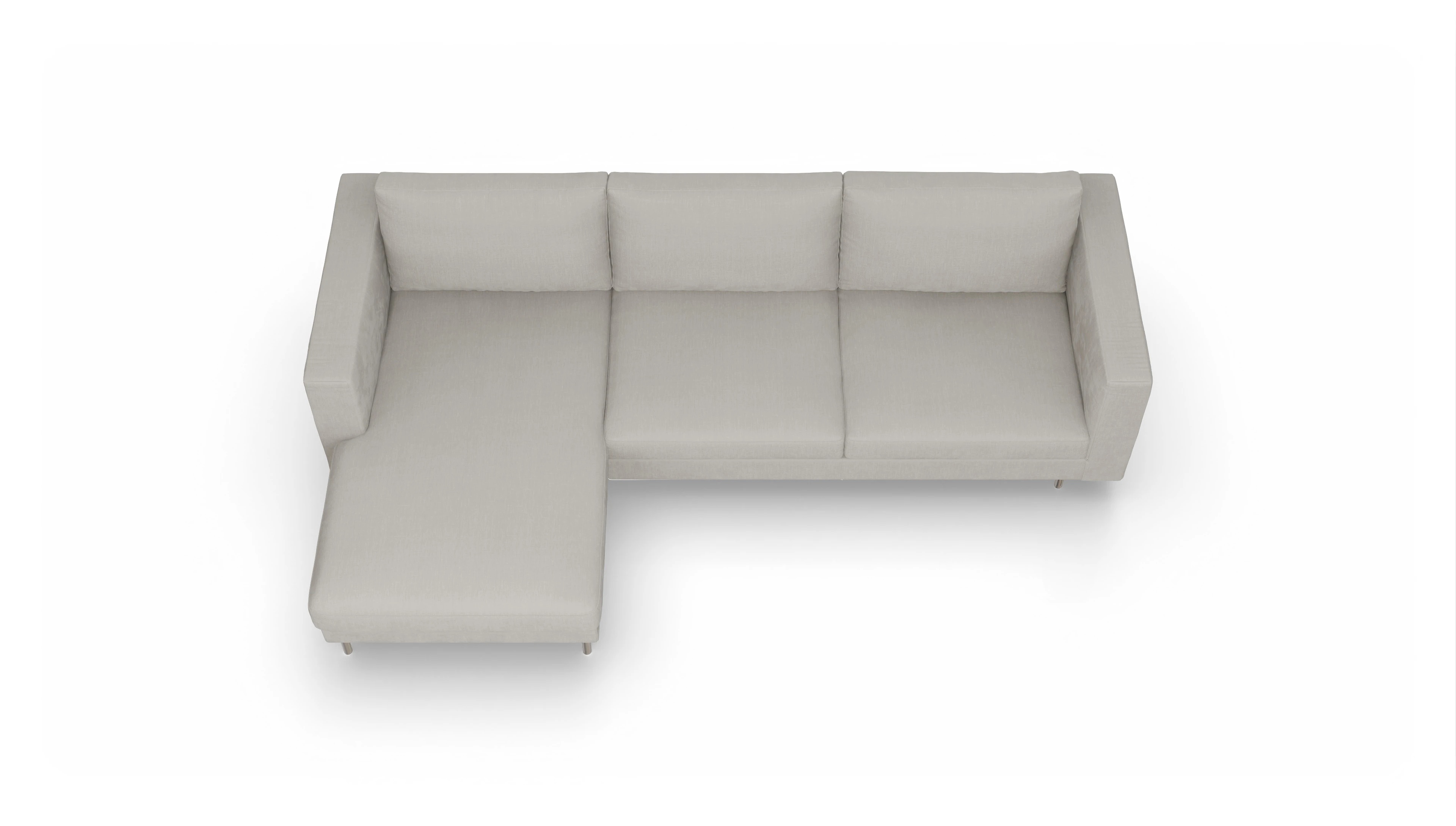 Ansicht des Produktes Silea Sofa mit Rec links in Stoff weiß