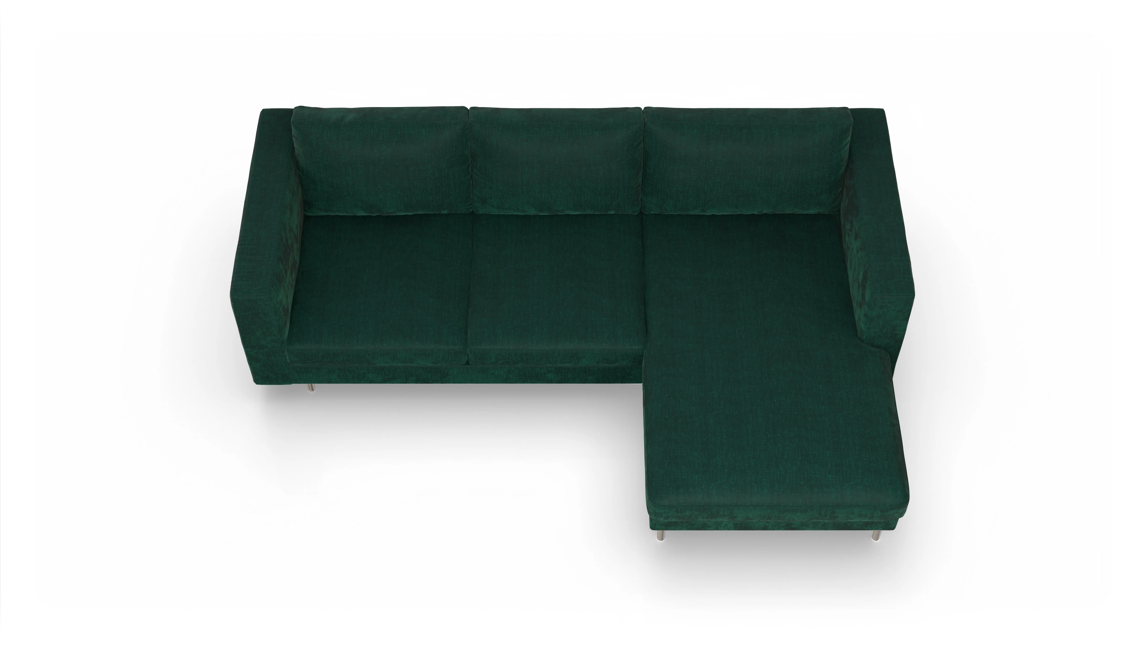 Ansicht des Produktes Silea Sofa mit Rec rechts in Stoff blau