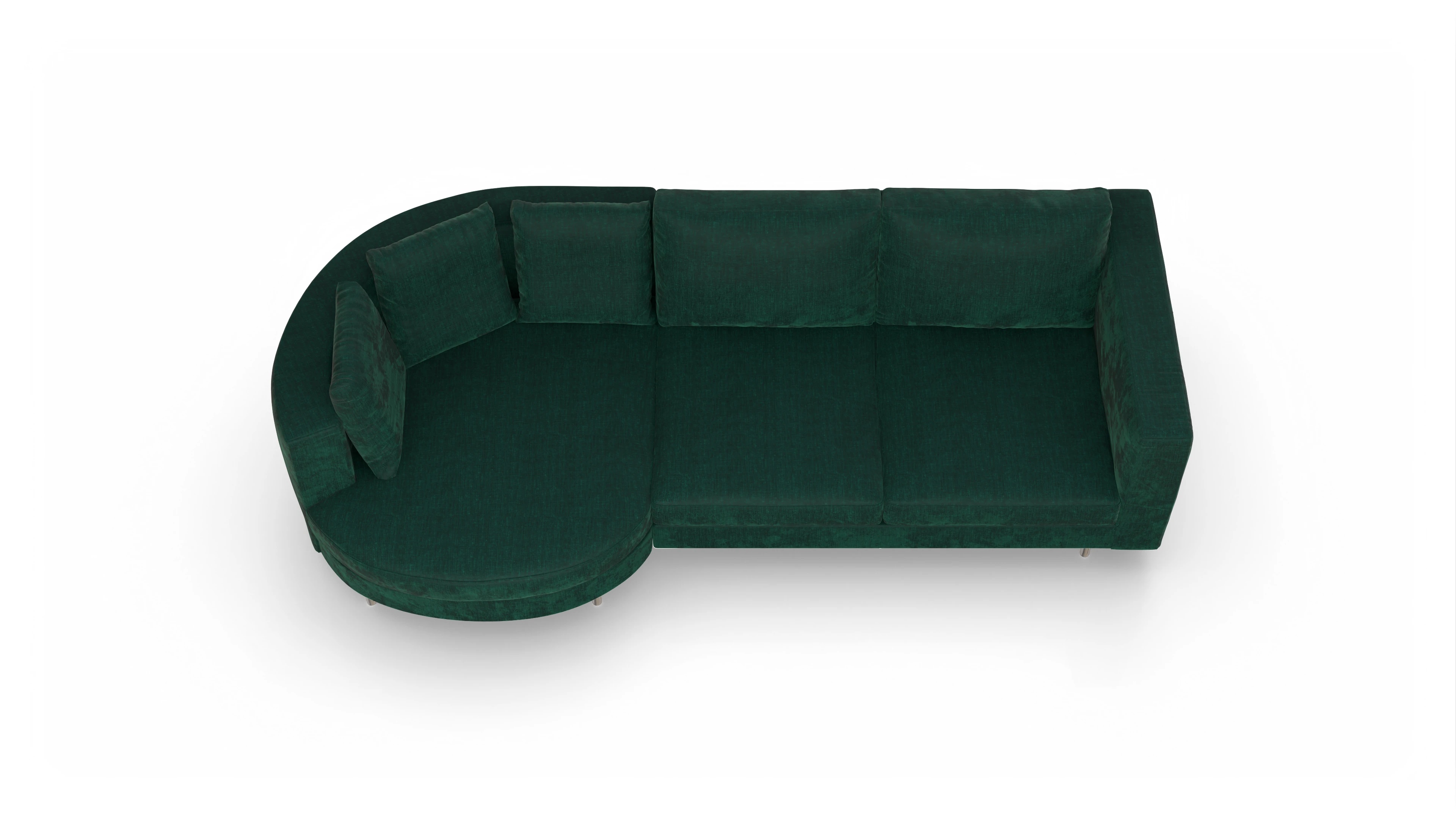 Ansicht des Produktes Silea Sofa mit Rec links in Stoff blau