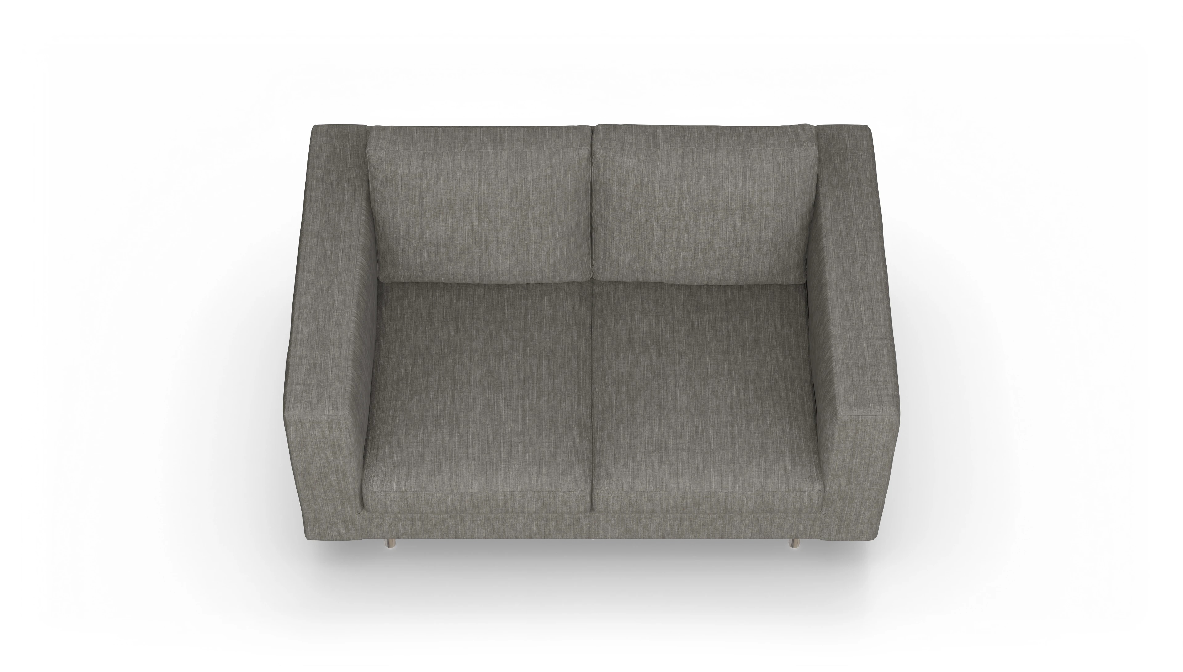 Design-Sofa Silea Ansicht des Produktes Silea 2-Sitzer in Stoff grau