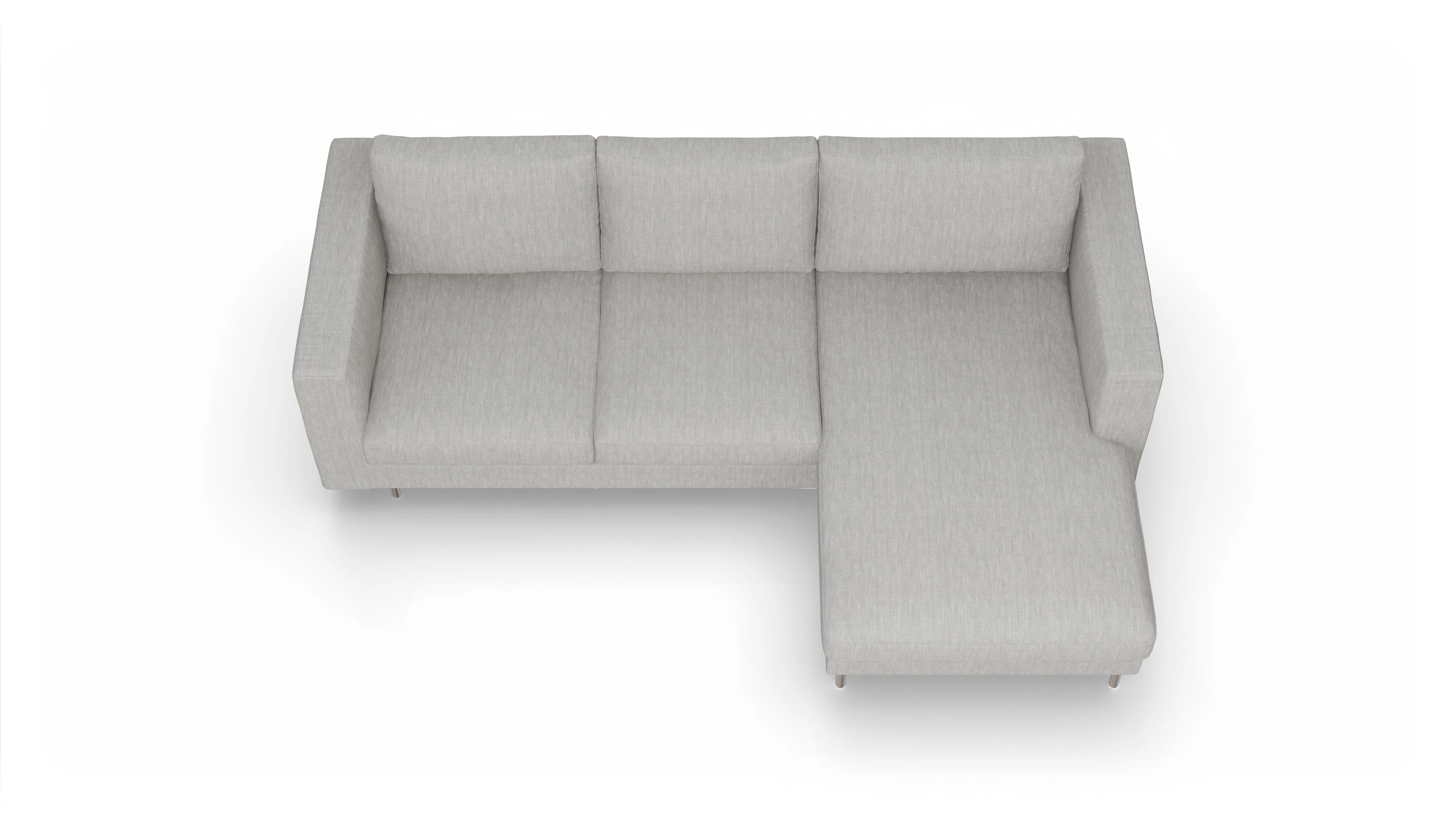 Ansicht des Produktes Silea Sofa mit Rec rechts in Stoff beige