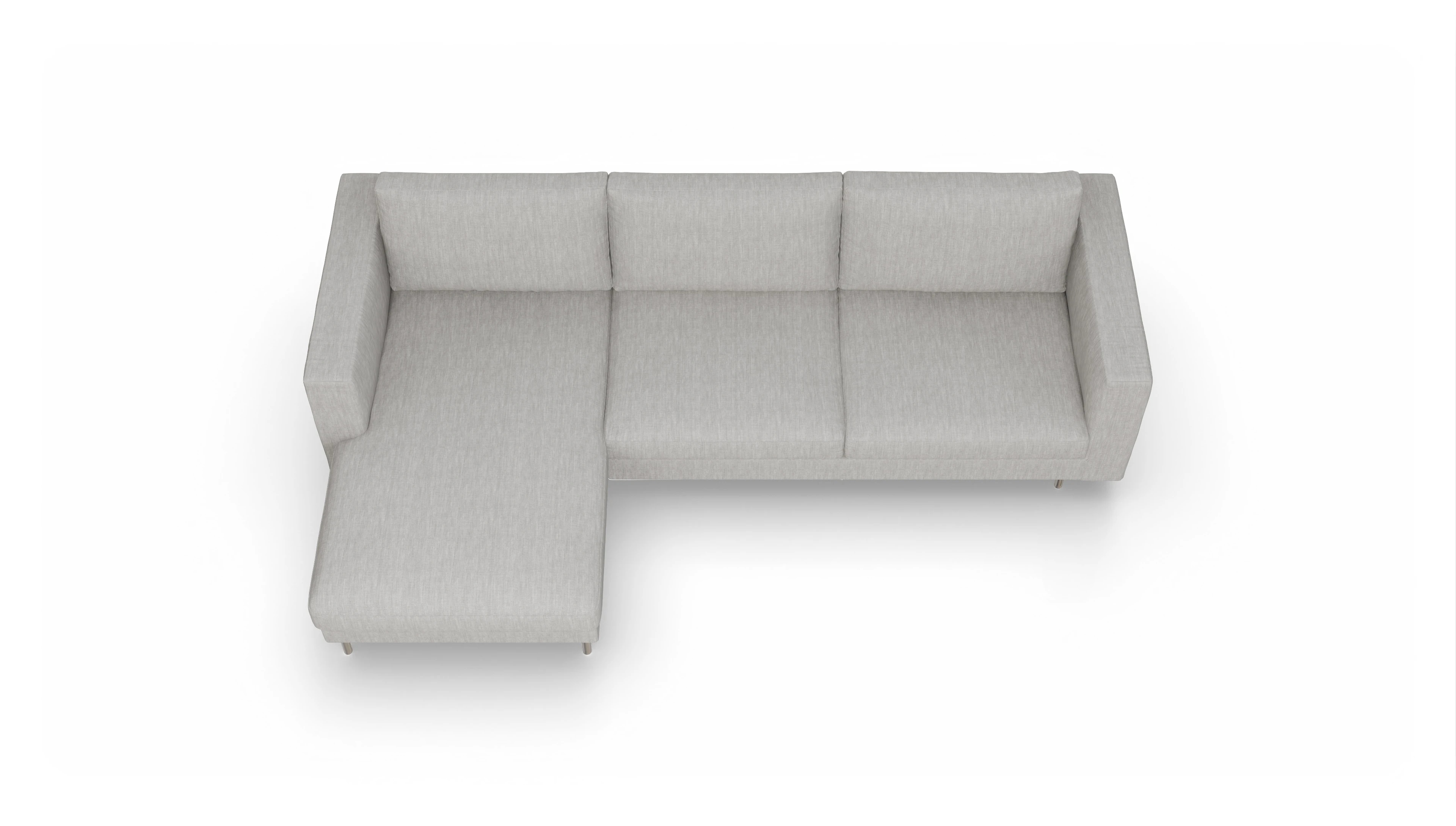 Ansicht des Produktes Silea Sofa mit Rec links in Stoff beige