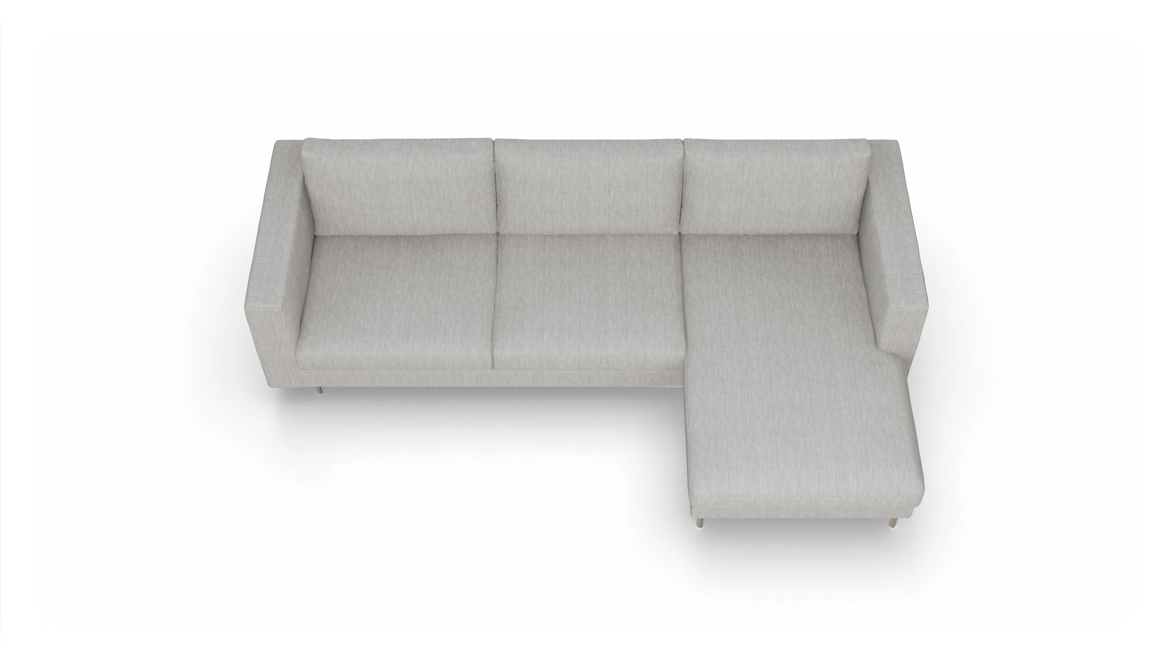 Ansicht des Produktes Silea Sofa mit Rec rechts in Stoff beige