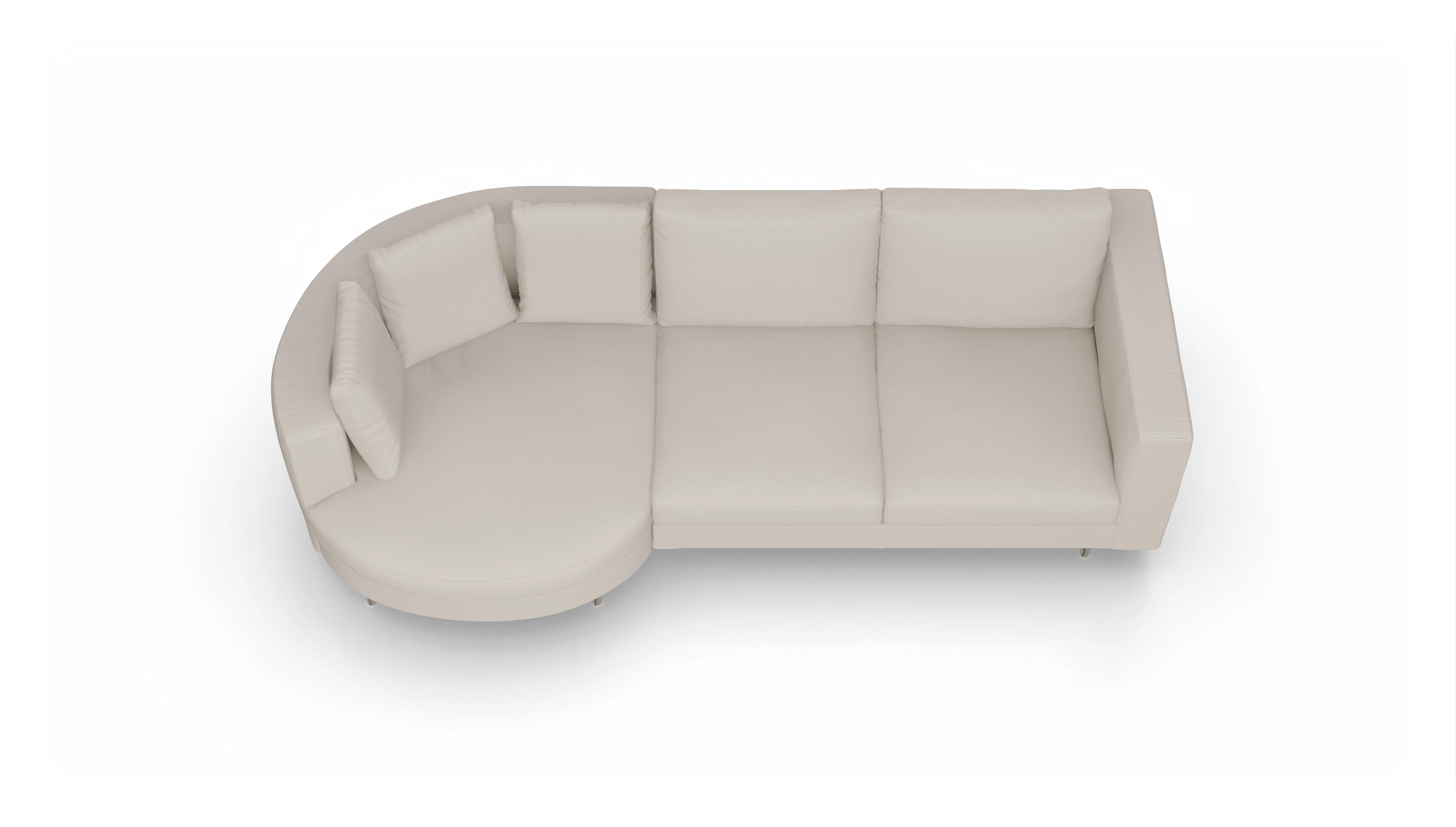 Ansicht des Produktes Silea Sofa mit Rec links in Stoff beige