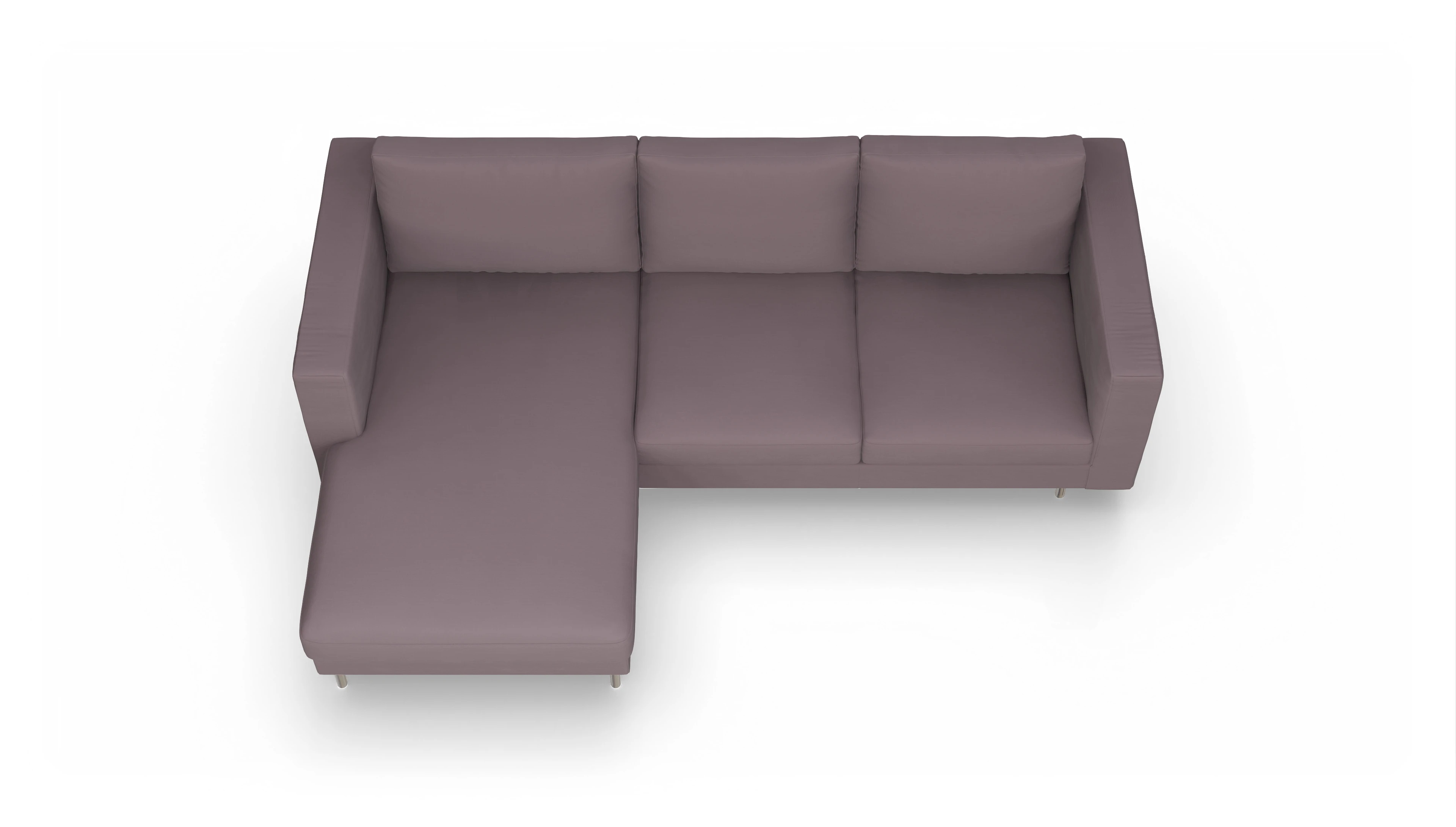Ansicht des Produktes Silea Sofa mit Rec links in Stoff braun
