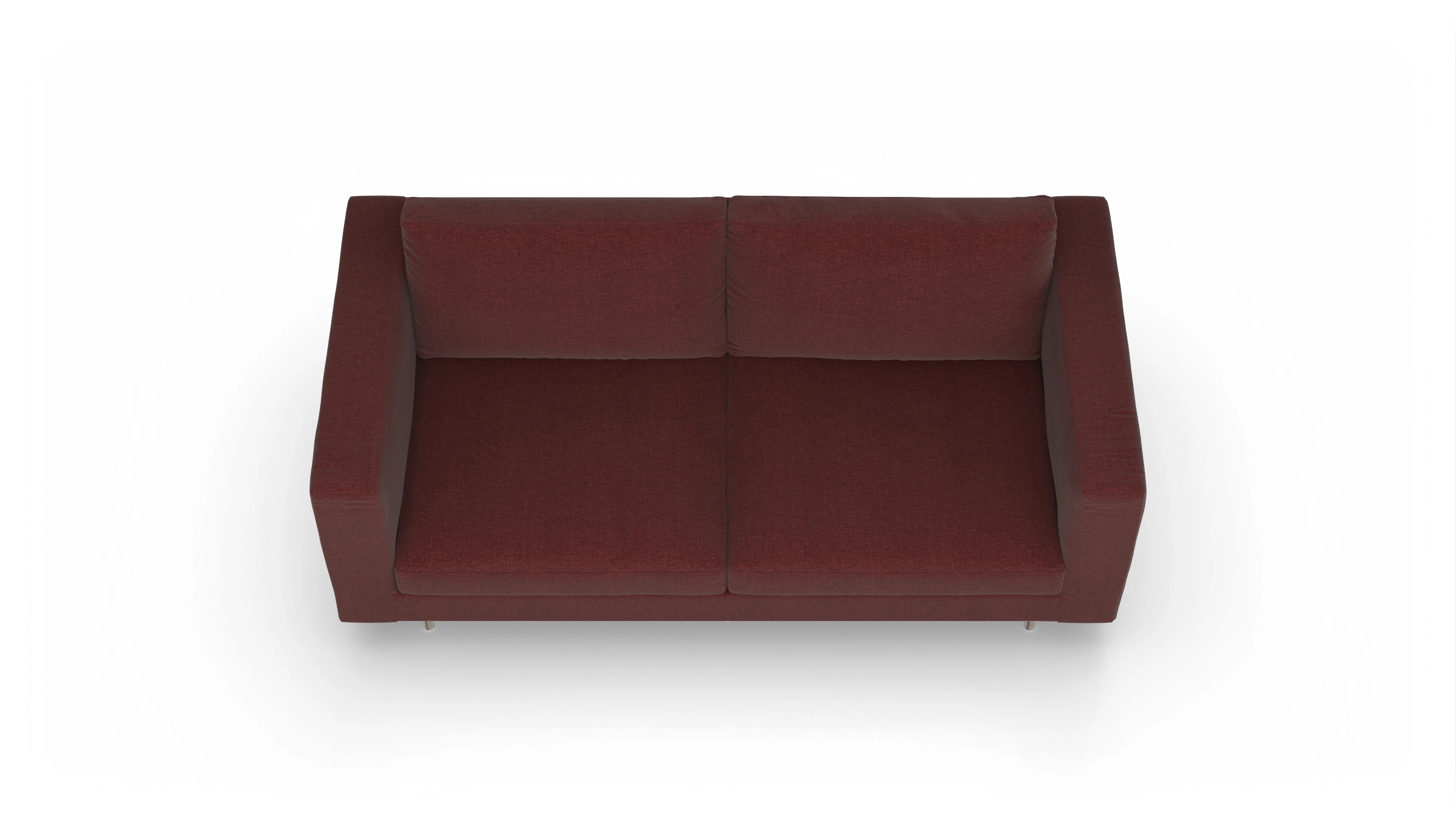 Design-Sofa Silea Ansicht des Produktes Silea 3-Sitzer in Stoff rot