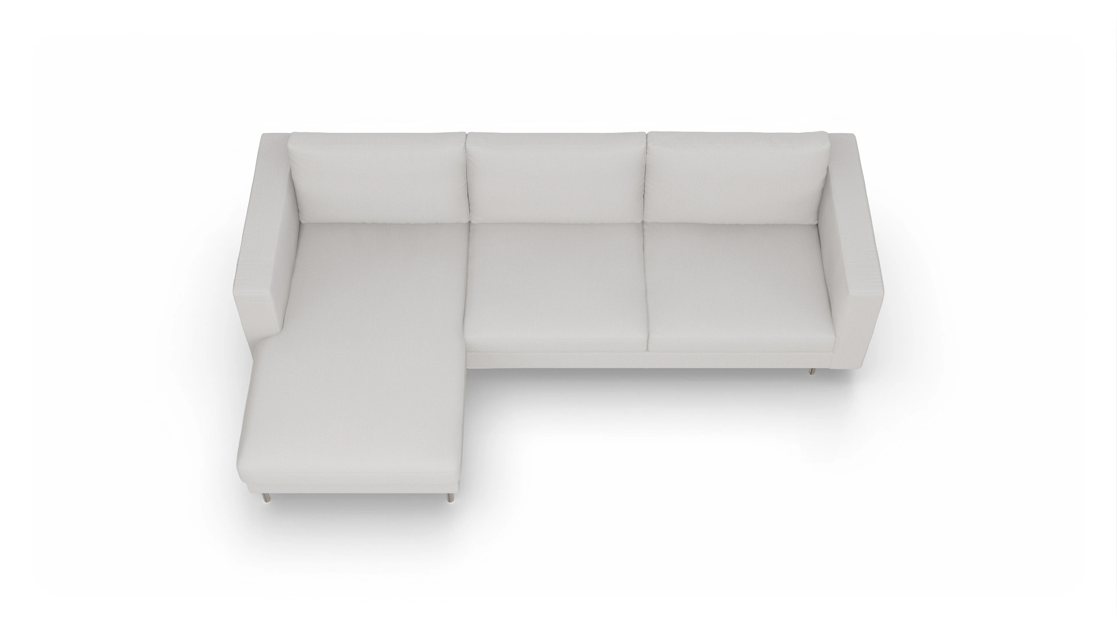 Ansicht des Produktes Silea Sofa mit Rec links in Stoff weiß