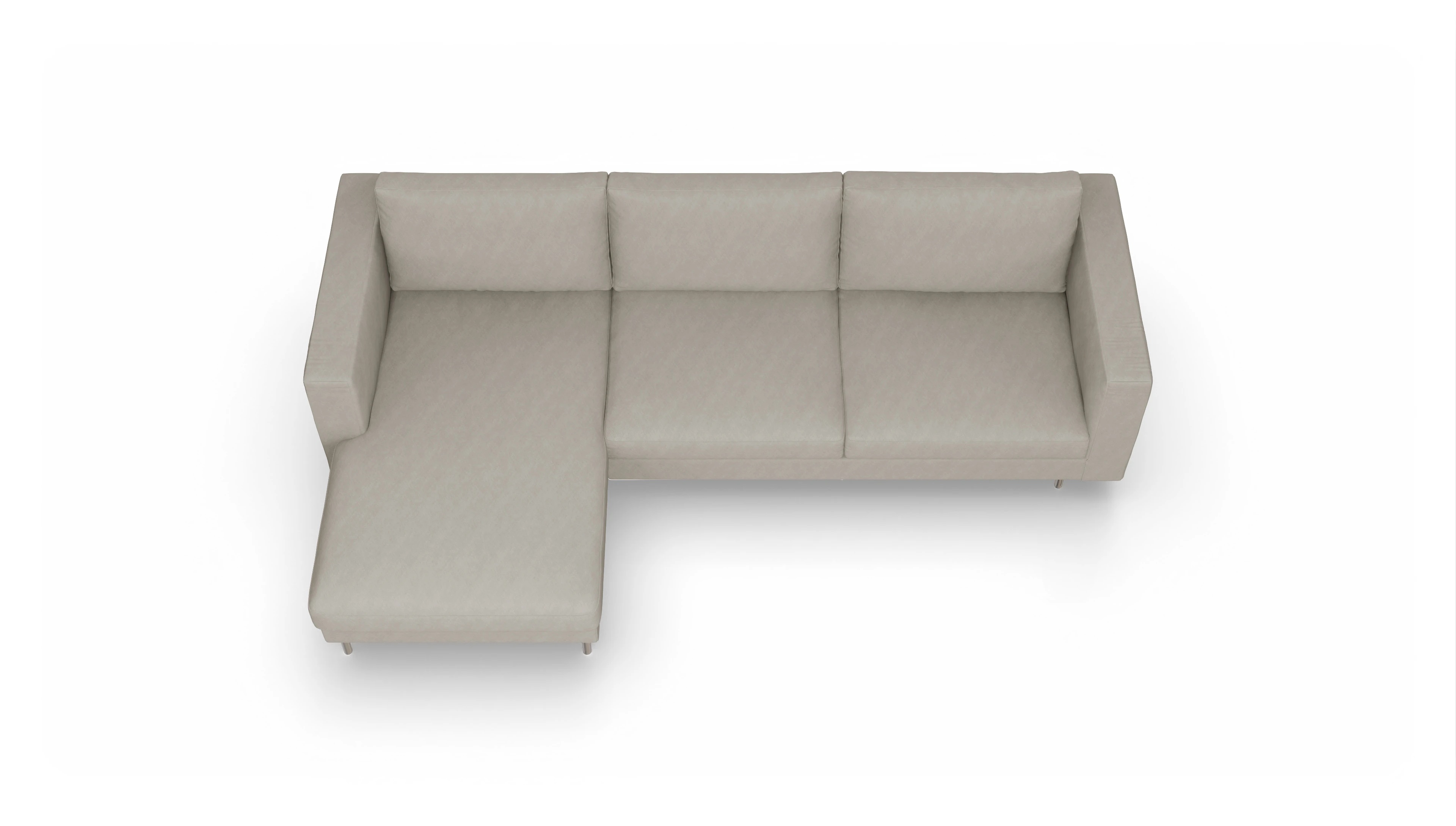 Ansicht des Produktes Silea Sofa mit Rec links in Stoff beige