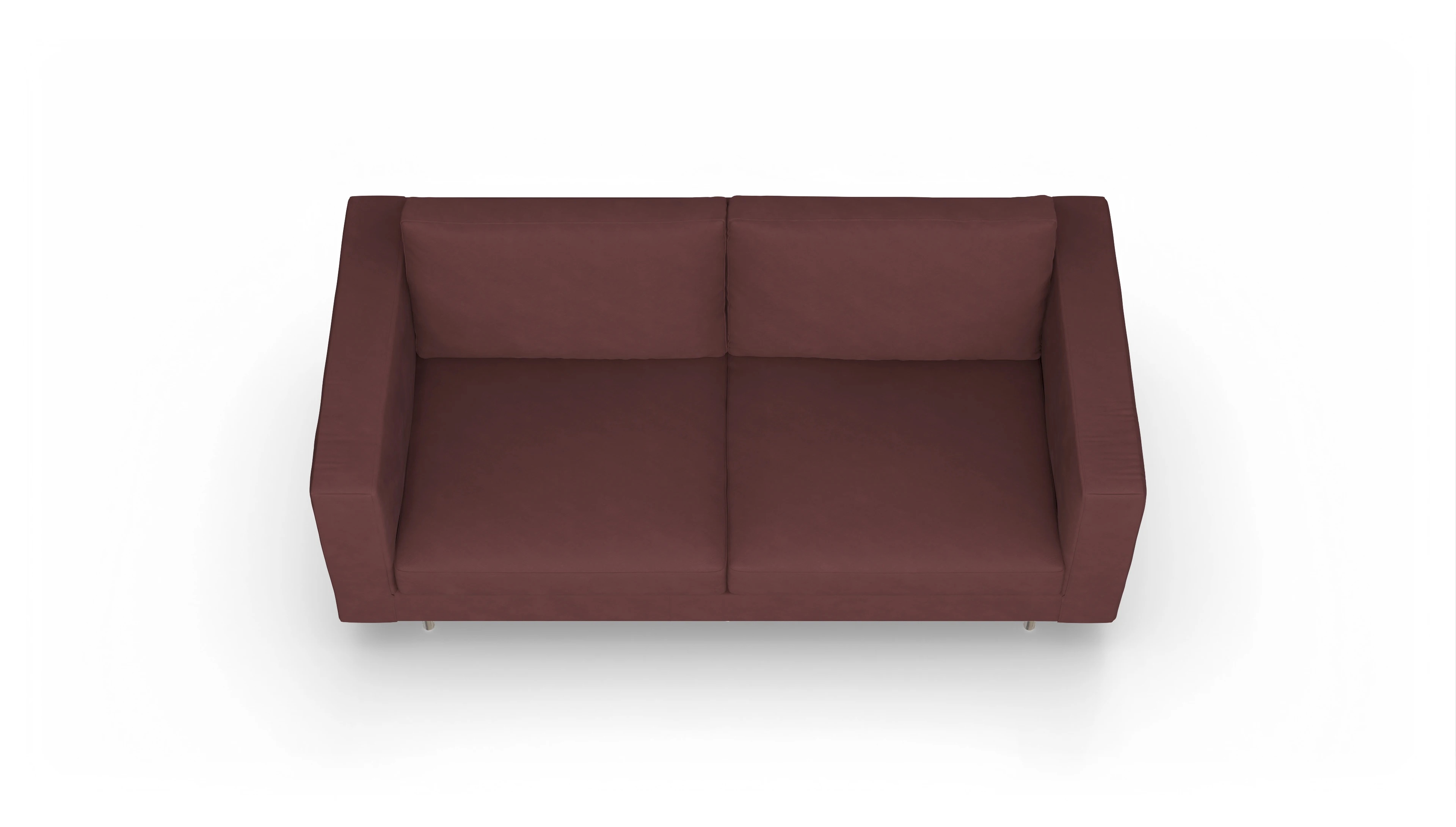 Design-Sofa Silea Ansicht des Produktes Silea 3-Sitzer in Stoff rot