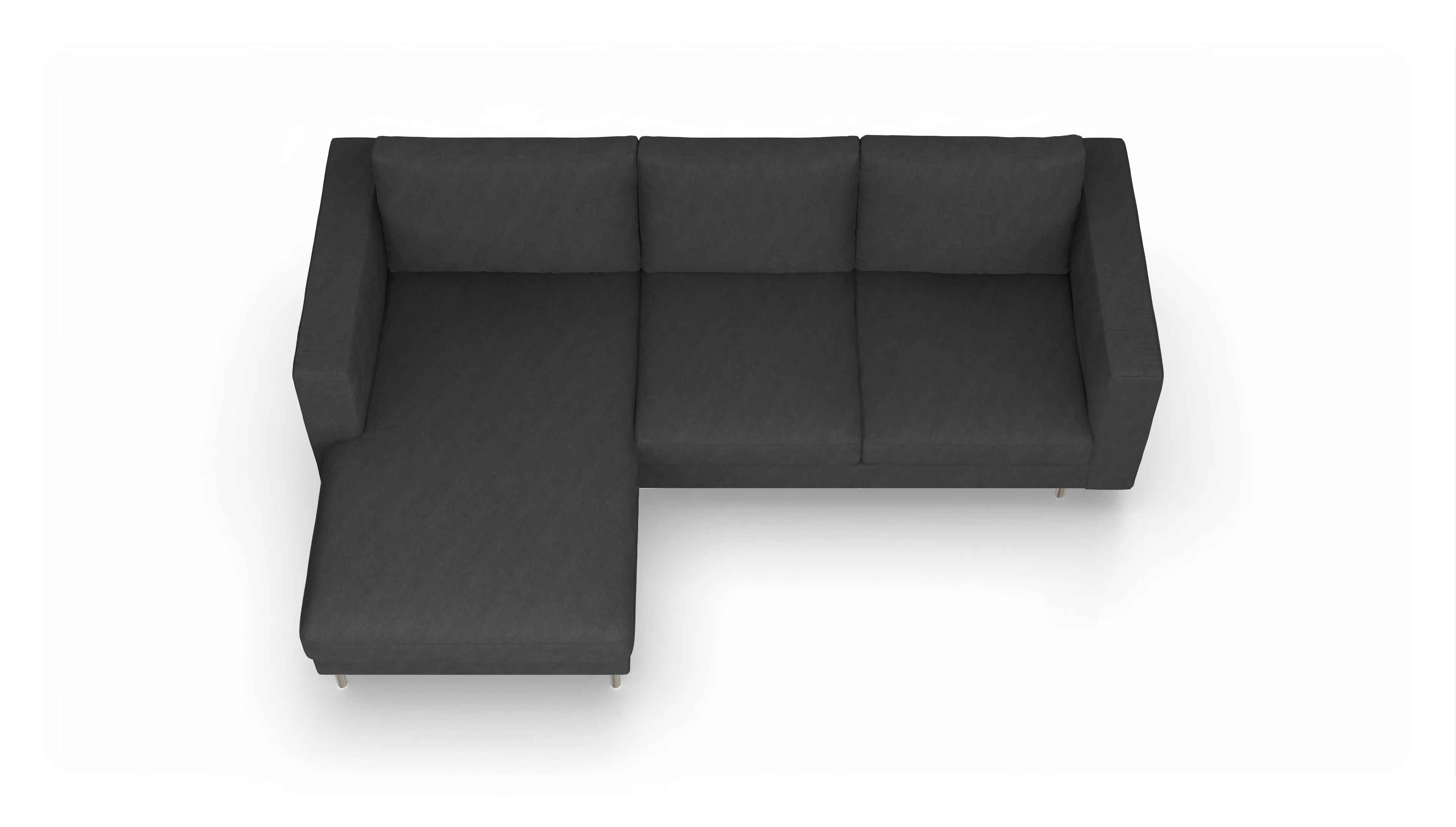 Ansicht des Produktes Silea Sofa mit Rec links in Stoff grau