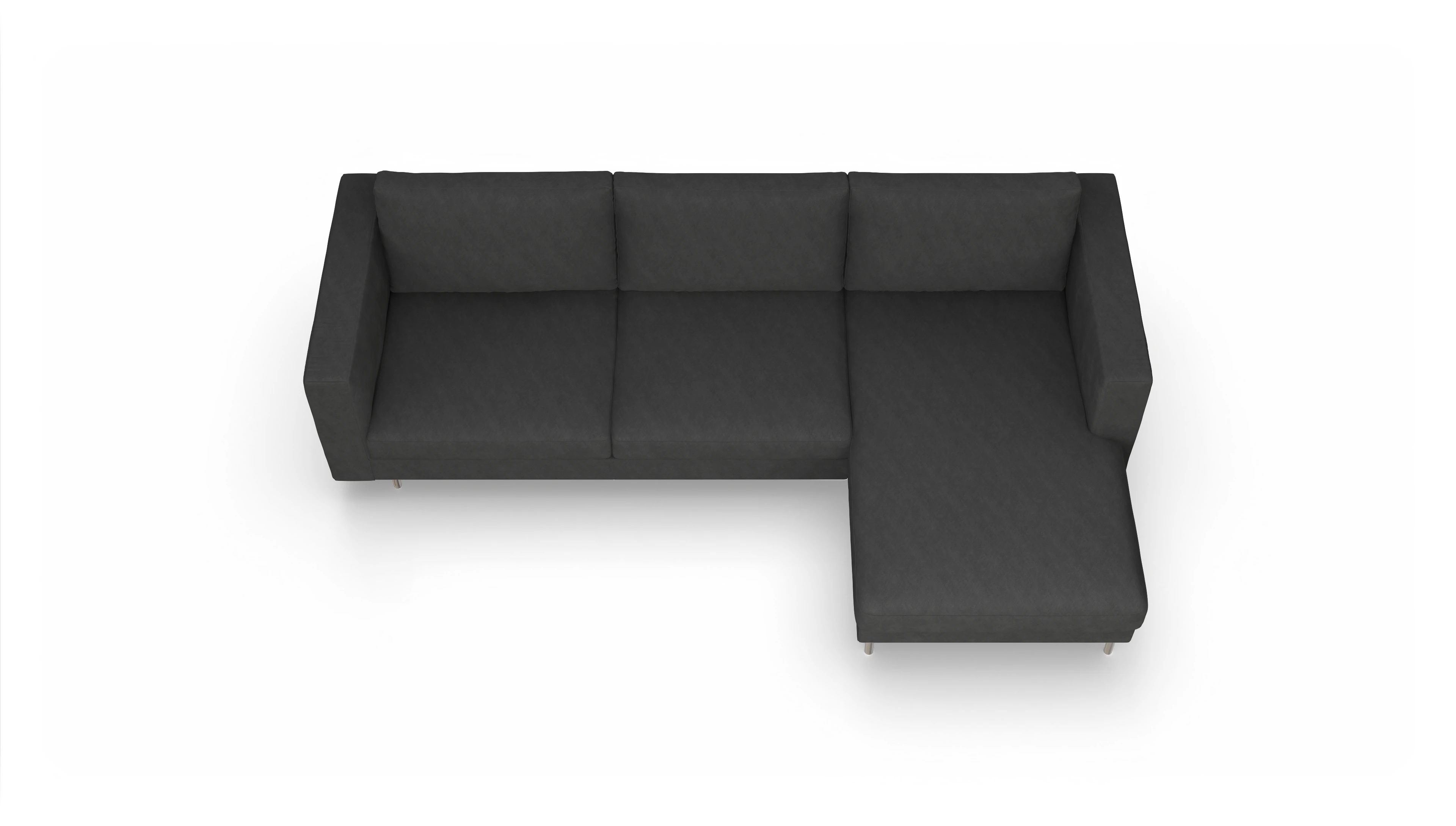 Ansicht des Produktes Silea Sofa mit Rec rechts in Stoff grau