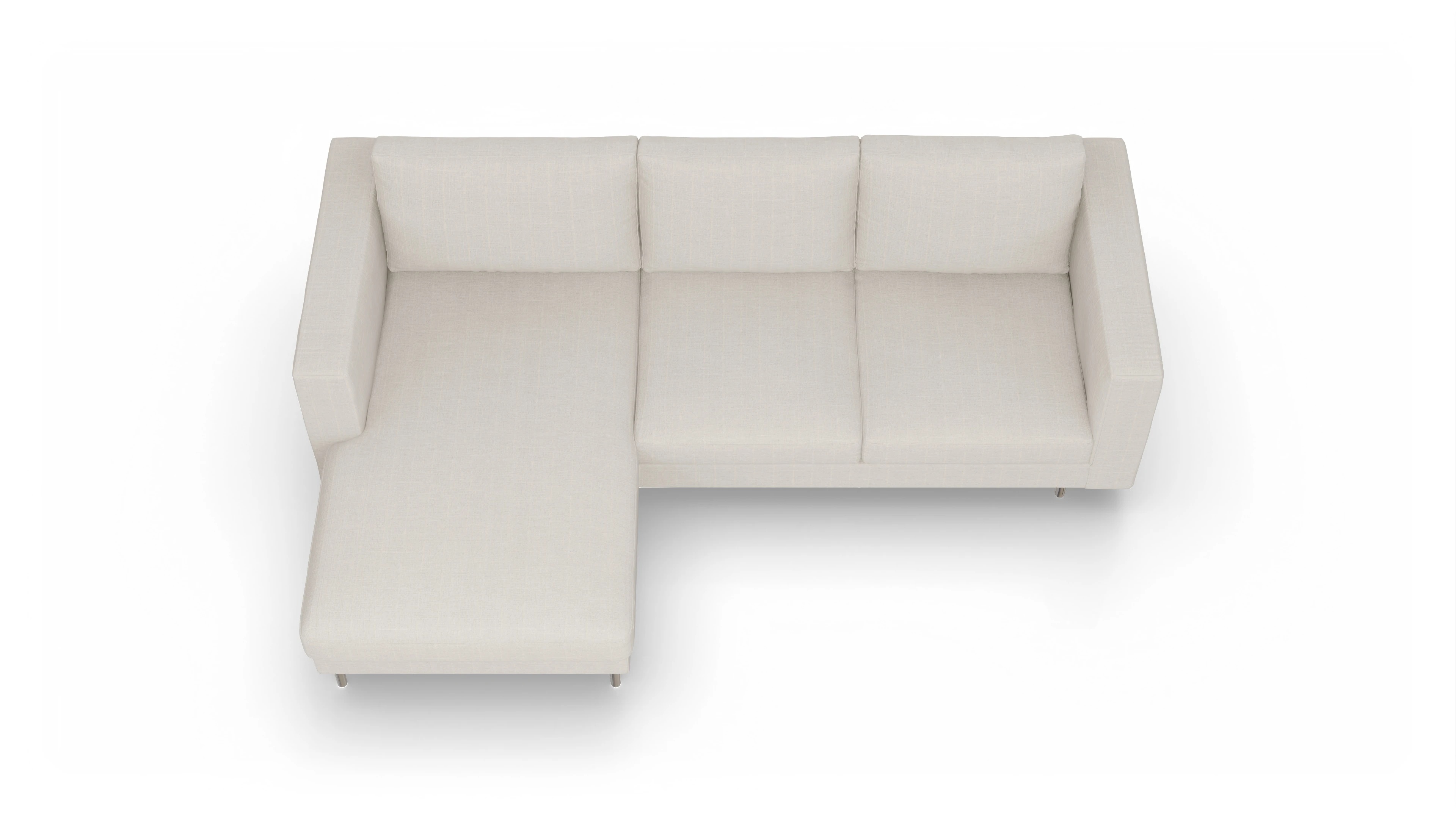 Ansicht des Produktes Silea Sofa mit Rec links in Stoff beige