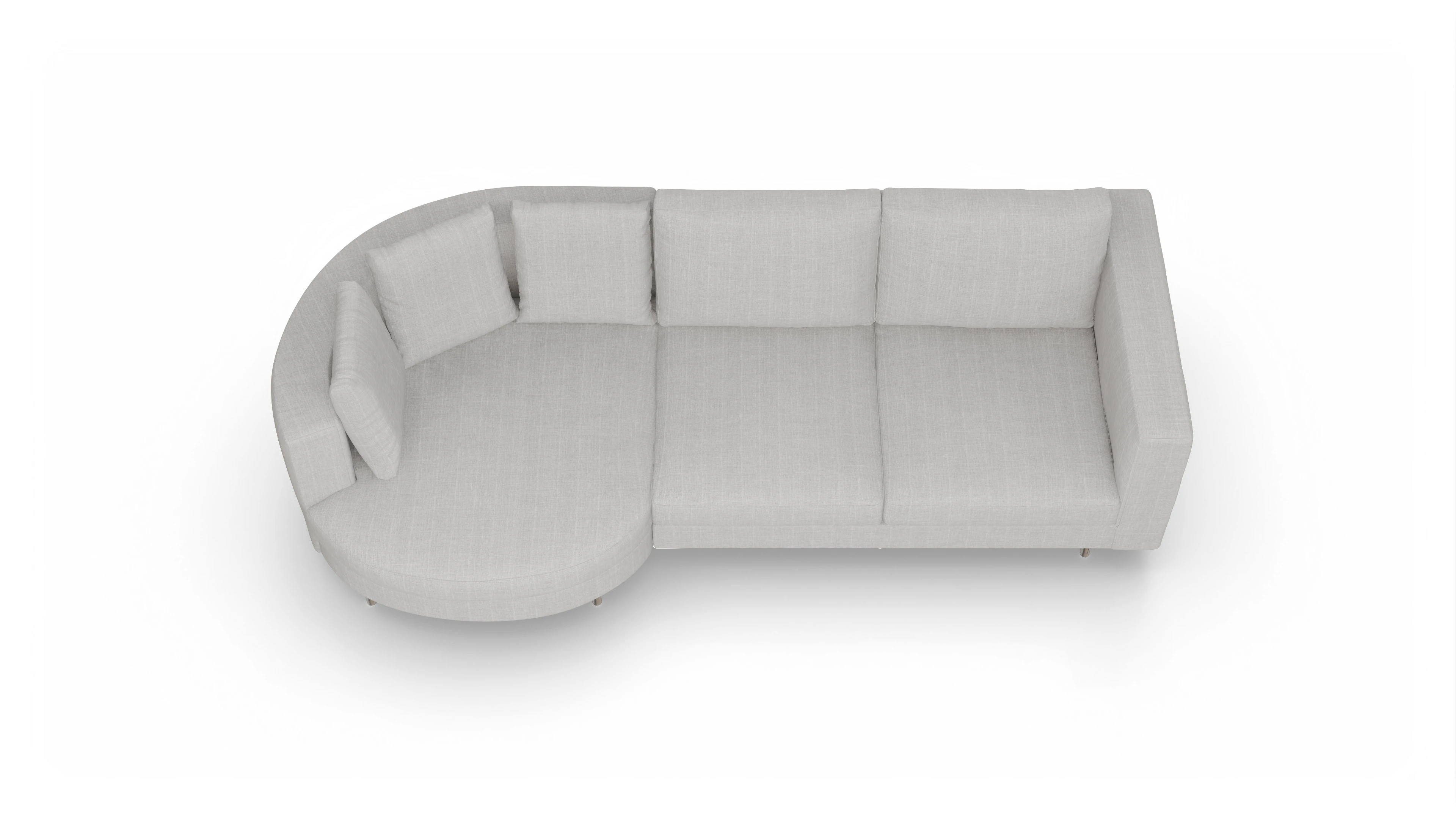 Ansicht des Produktes Silea Sofa mit Rec links in Stoff beige