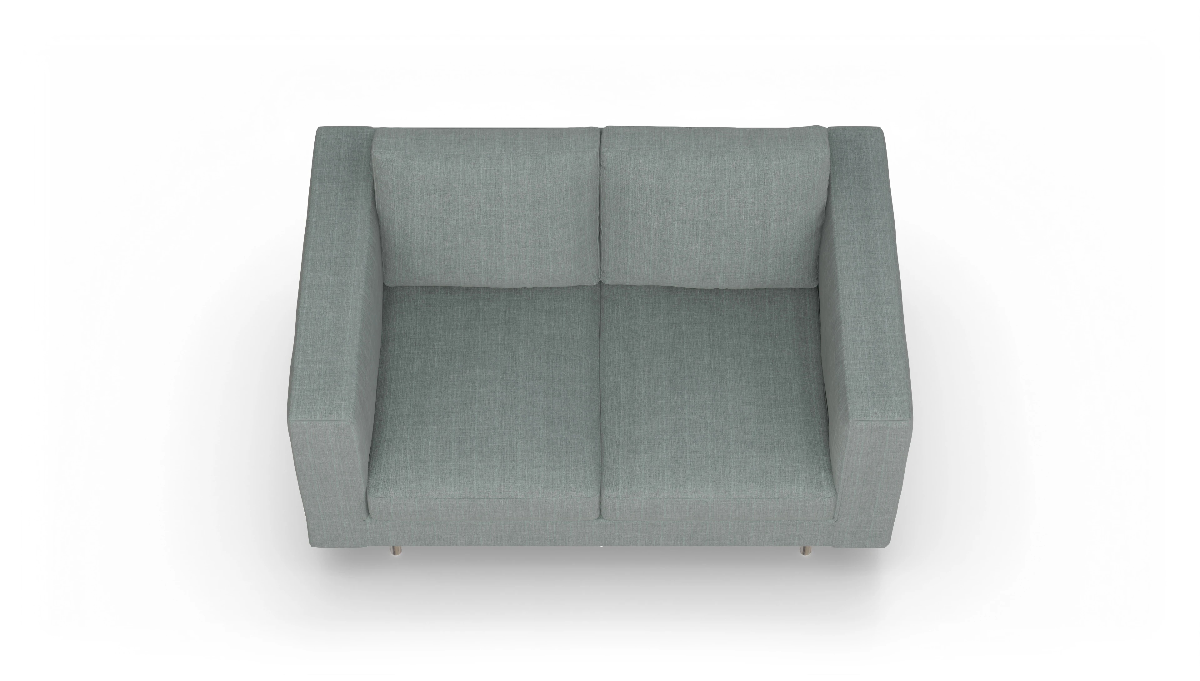 Design-Sofa Silea Ansicht des Produktes Silea 2-Sitzer in Stoff grau